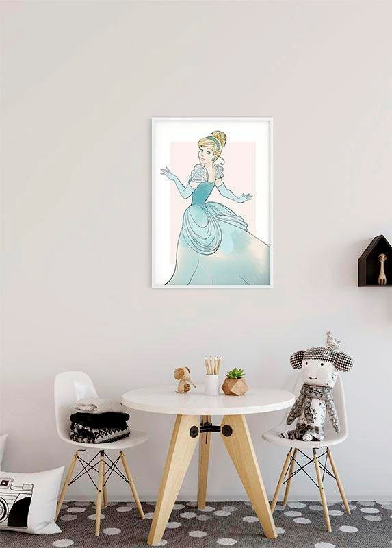 Komar Bild »Cinderella Beauty«, Disney, (1 St.), Wandbild zur Dekoration im Kinderzimmer - ohne Rahmen