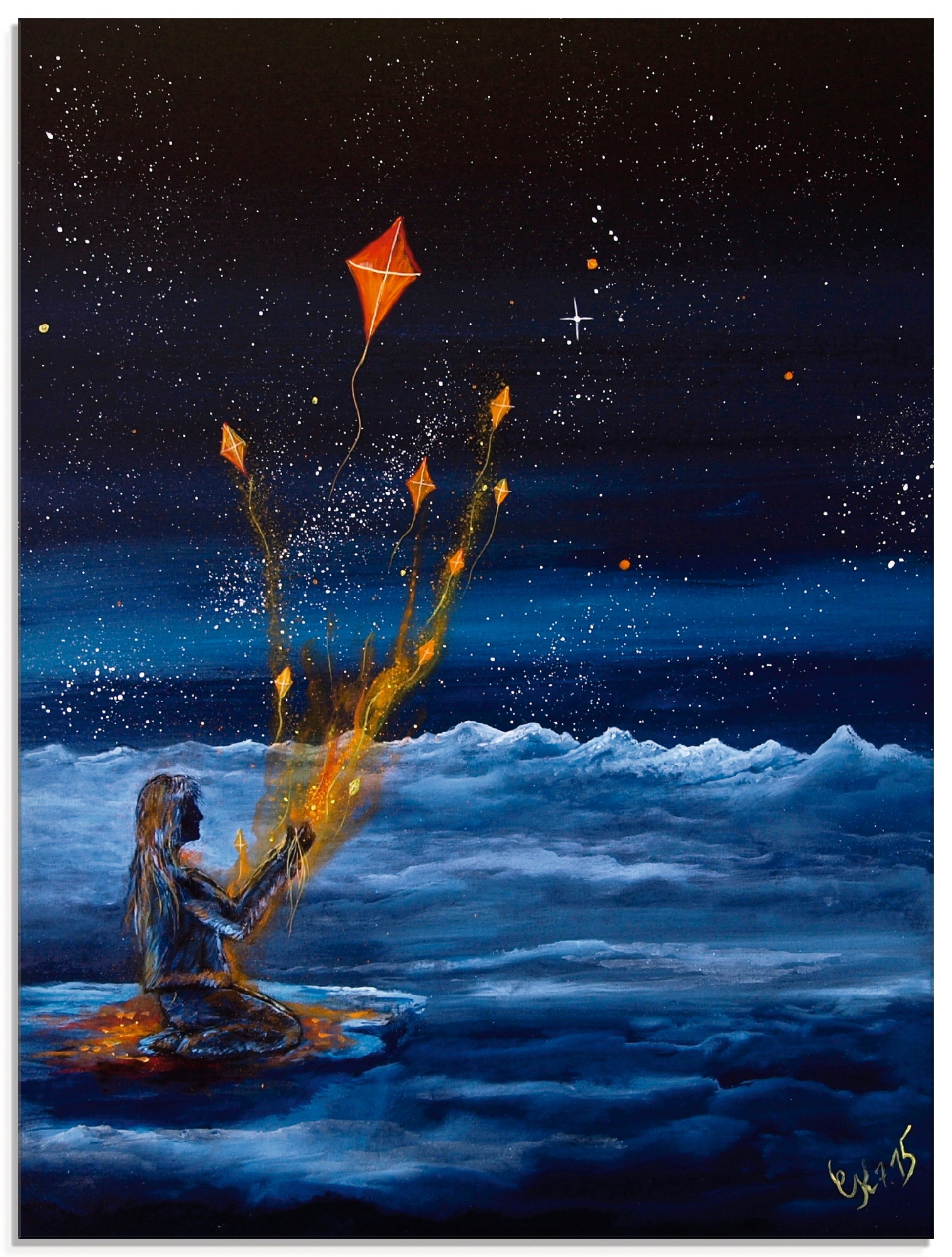 Image of Artland Glasbild »Himmlische Drachen«, Dark Fantasy, (1 St.) bei Ackermann Versand Schweiz