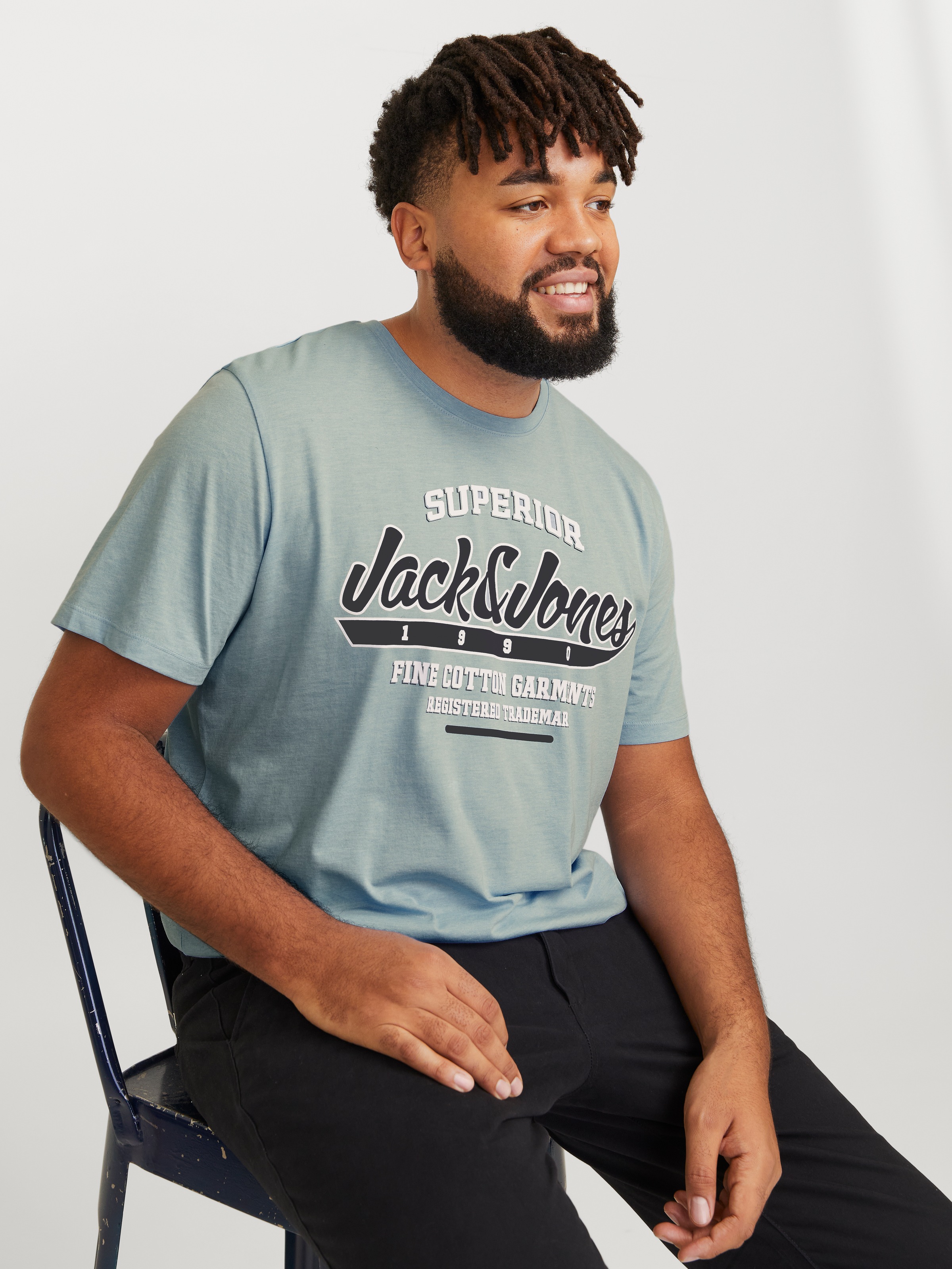Jack & Jones PlusSize T-Shirt »JJELOGO TEE SS O-NECK 2 COL AW24 S PLS«, mit Frontprint
