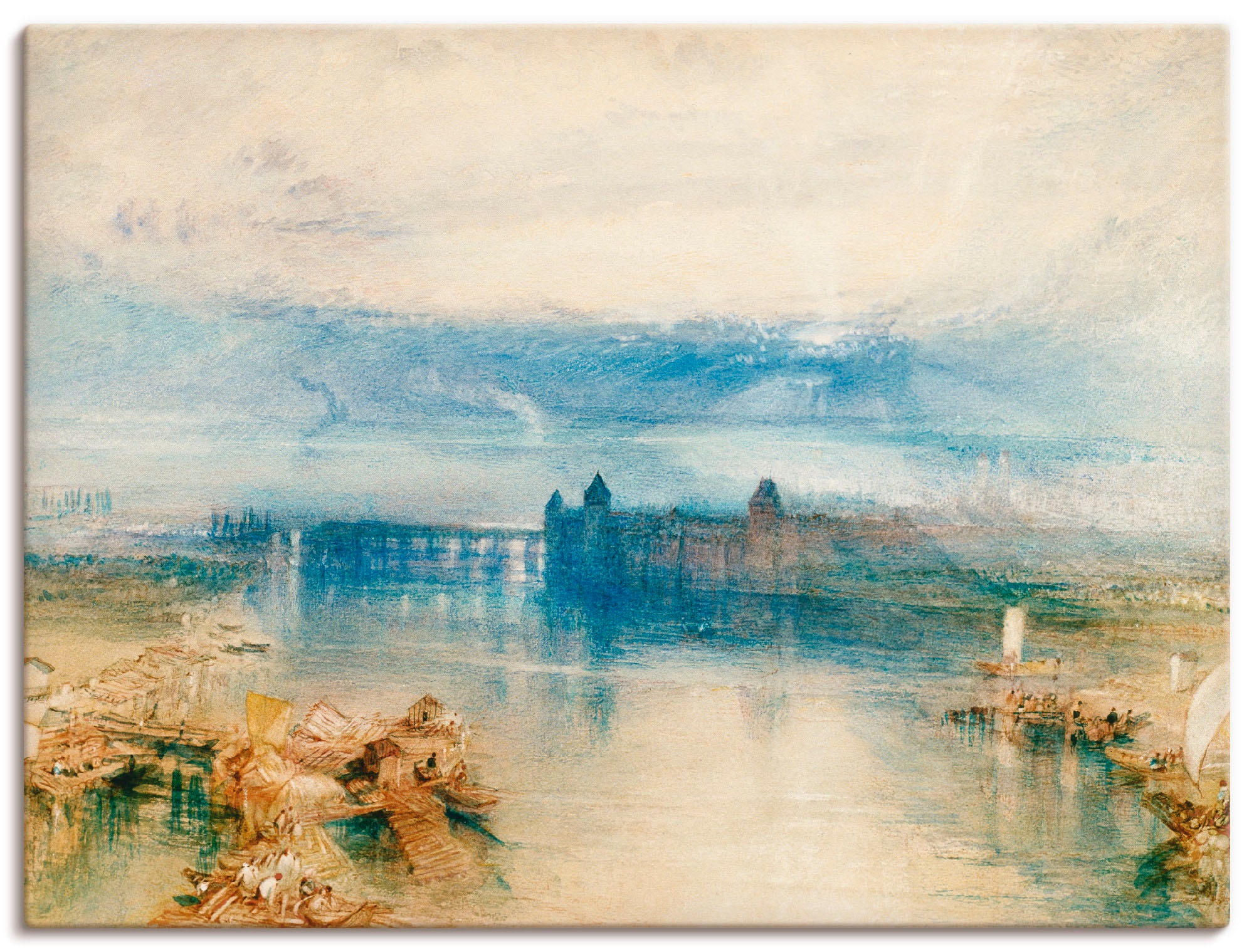 Image of Artland Wandbild »Konstanz 1842«, Gewässer, (1 St.), in vielen Grössen & Produktarten -Leinwandbild, Poster, Wandaufkleber / Wandtattoo auch für Badezimmer geeignet bei Ackermann Versand Schweiz