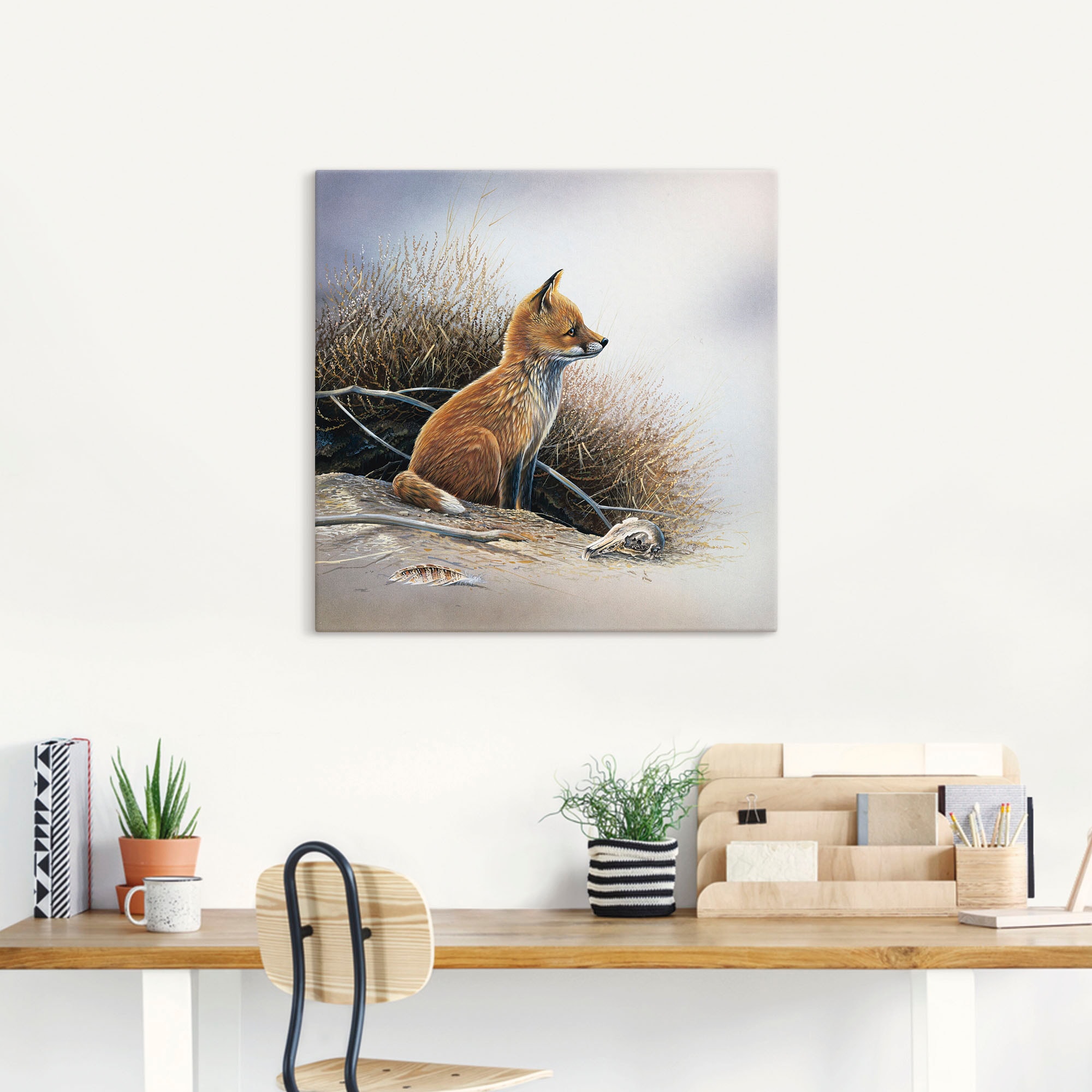 Artland Tableau sur toile »Kleiner Fuchs« 1 cuis tlg. auf Holzrahmen gespannt