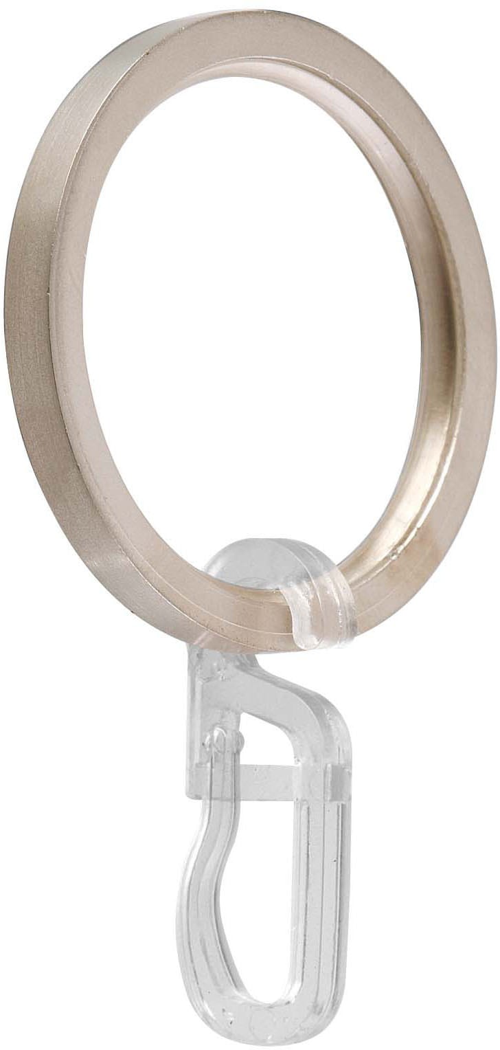 Image of GARESA Gardinenring "Ring mit Haken" für Durchmesser bis 20mm, Aluminium, einfache Montage
