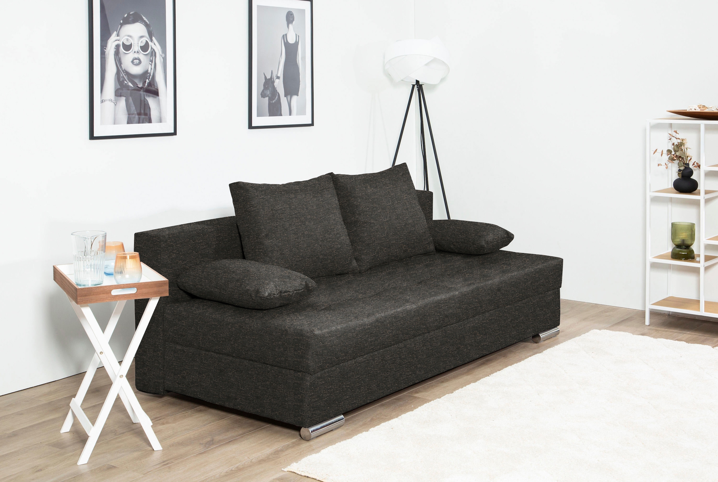 COLLECTION AB Schlafsofa »Tania, B: 194 cm, Liegel. 140x194 cm« komfortabler Sitzkomfort: Federkern-Polsterung, inklusive Rückenkissen