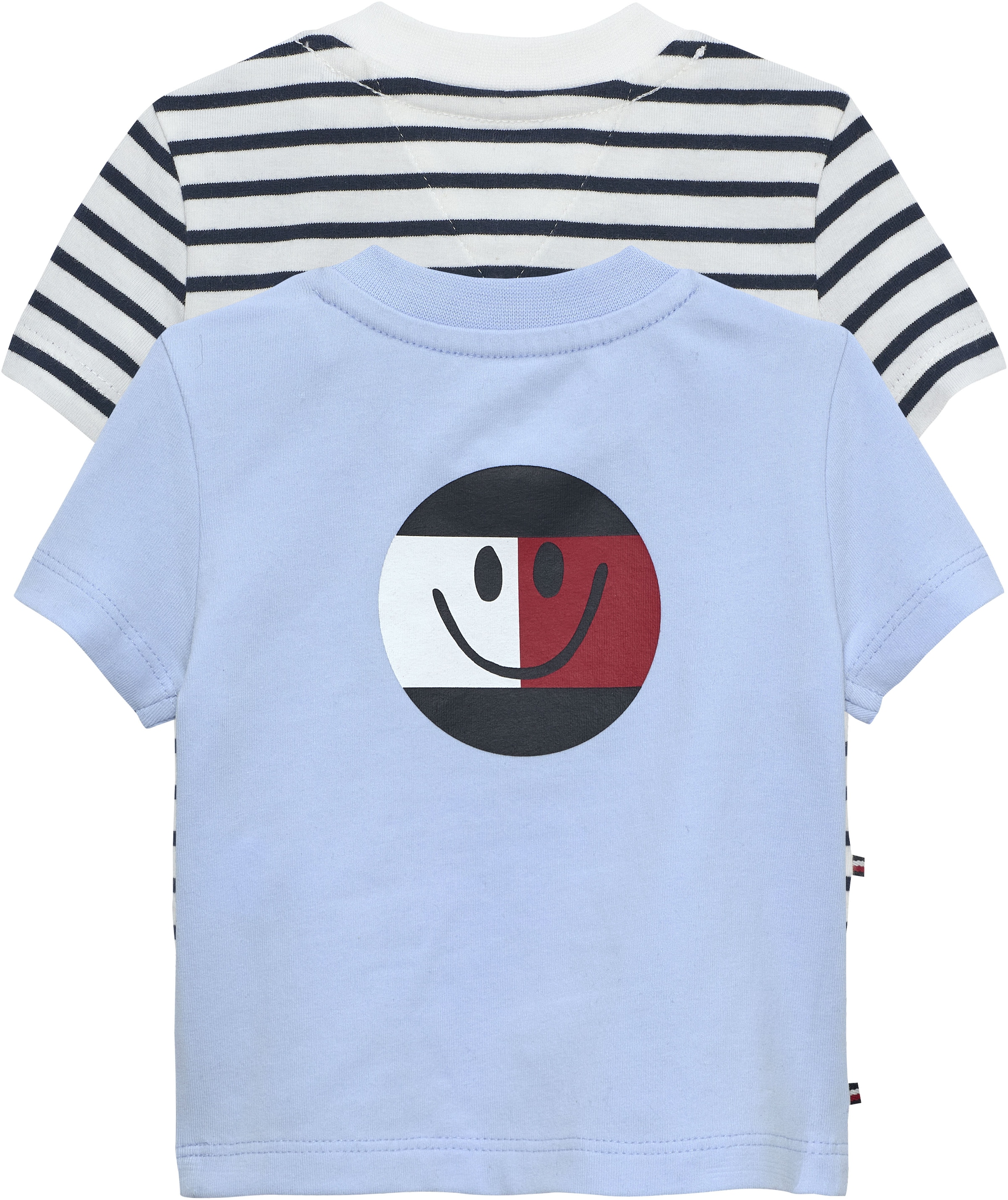 Tommy Hilfiger T-Shirt »FLAG SMILE 2 PACK TEE S/S« 2 tlg. Regular fit mit Rundhalsausschnitt für Babys