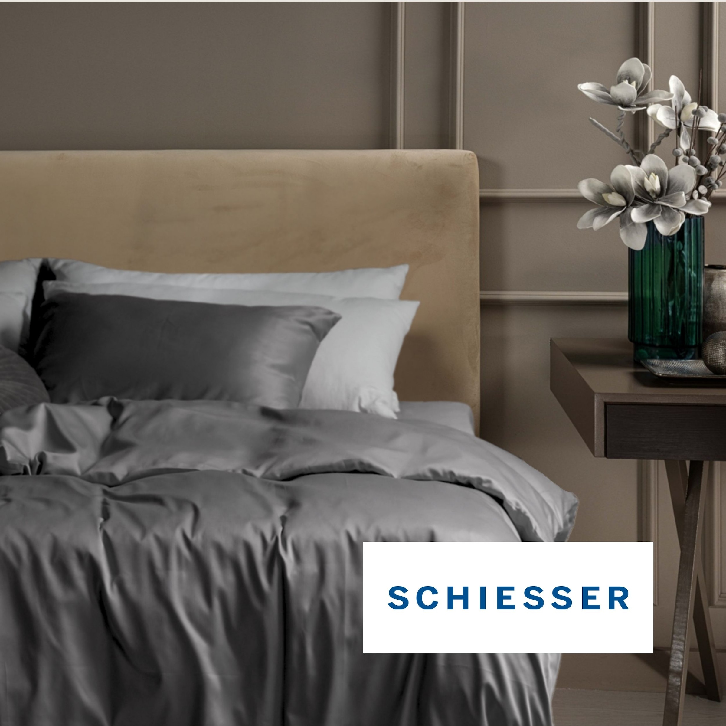 Schiesser Housse de coussin »Ella Kissenhüllenset aus feinstem Baumwollsatin, 40x80 cm« Made in Green
