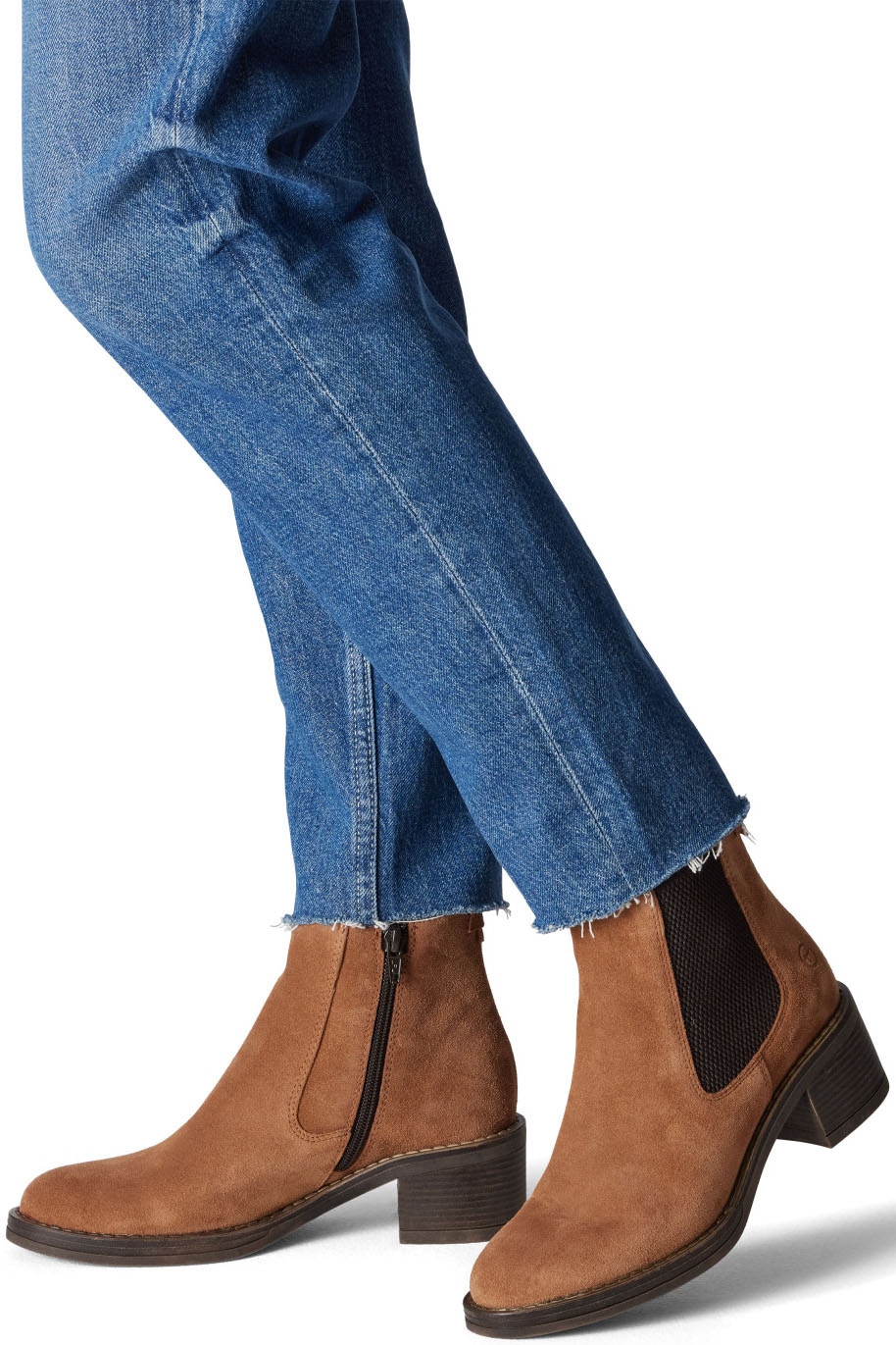 Tamaris Chelseaboots, Blockabsatz, Stiefelette, Businessschuh mit Touch It-Ausstattung