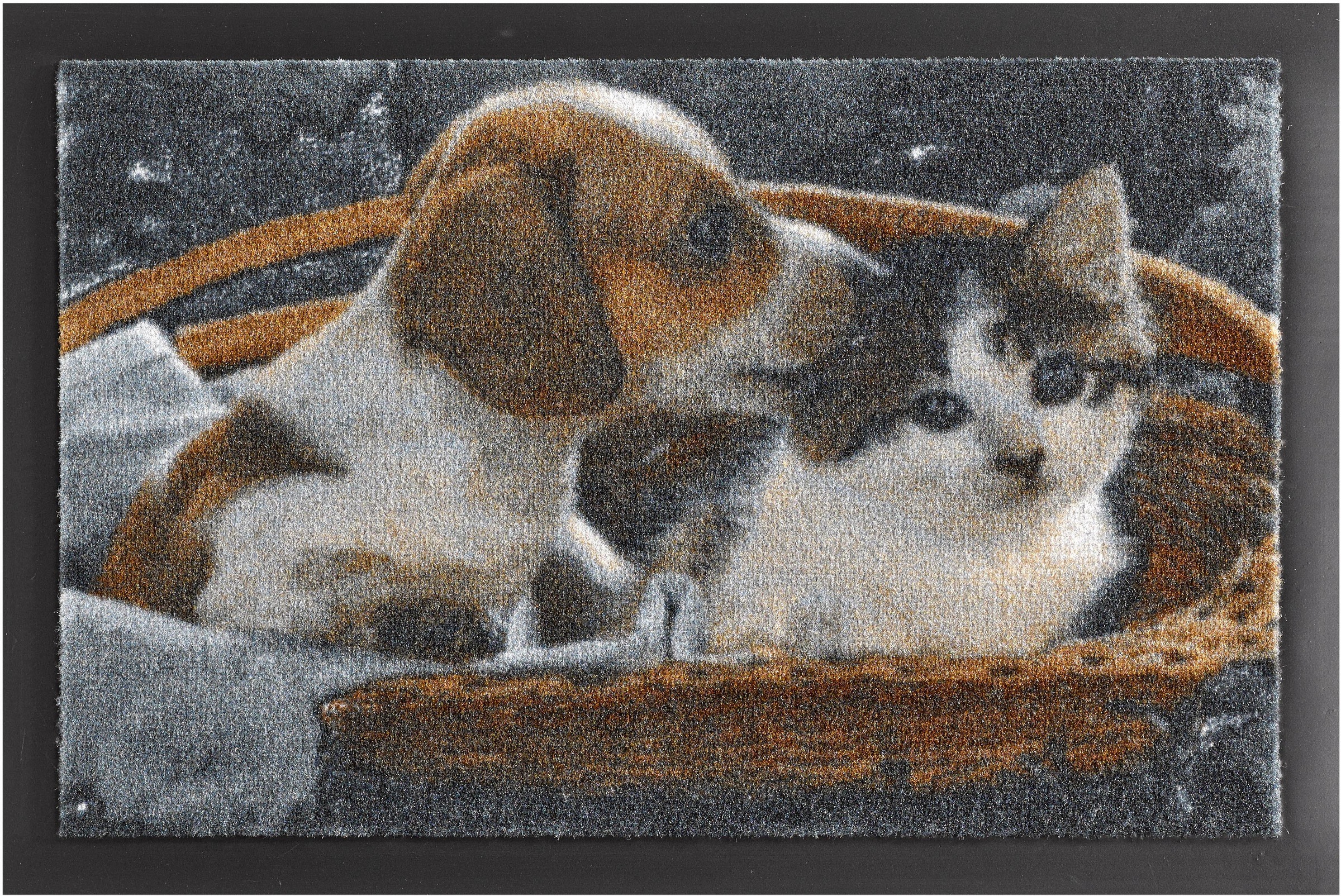 Image of HANSE Home Fussmatte »Animals 2«, rechteckig, 7 mm Höhe, Rutschhemmend, Tiermotiv, waschbar, Gemustert, Robust, Pflegeleicht, Eingang, Hund und Katze, Matte bei Ackermann Versand Schweiz