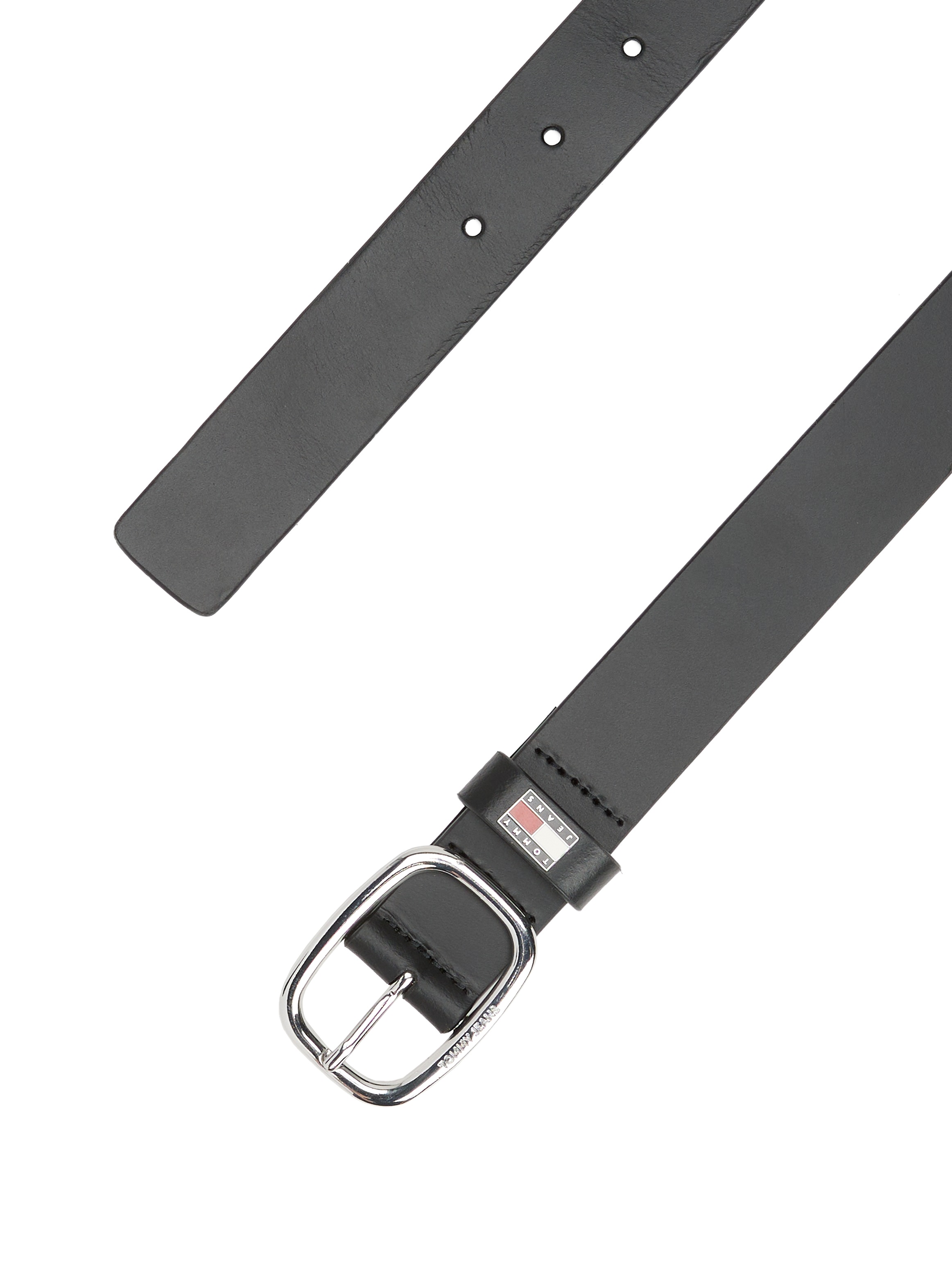 Tommy Jeans Ledergürtel »TJW OVAL 3.0«, Ovale Einfachdornschliesse und Logo am Verschluss