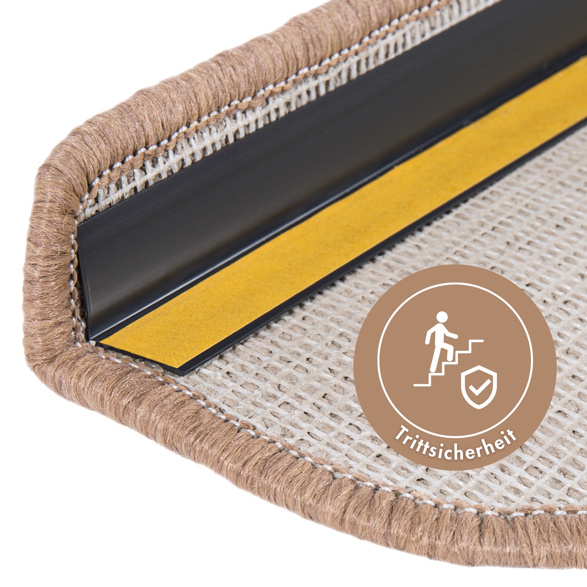 Andiamo Stufenmatte »Bob, Made in Poland« halbrund 4,5 mm Höhe melierte Schlinge, selbstklebend, Set mit 2 Stück oder 15 Stück