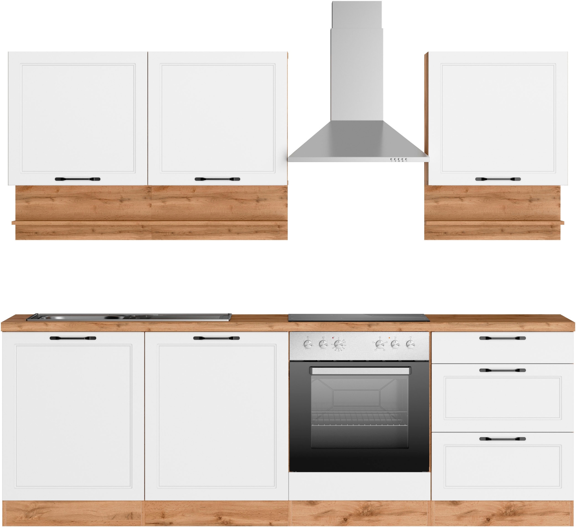 KOCHSTATION Kitchenette »KS-Lana« largeur 240 cm, avec ou sans appareils électriques au choix