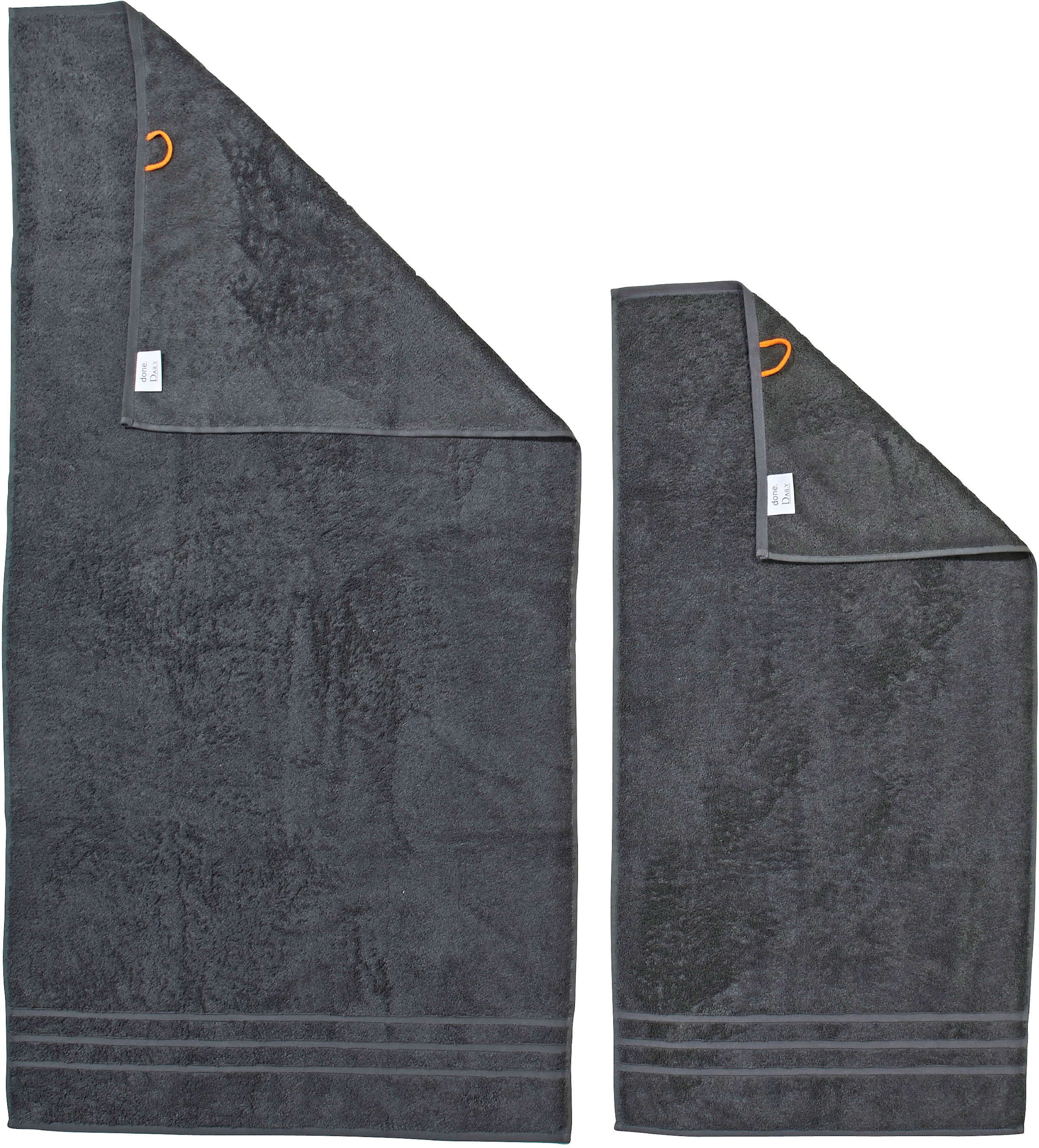 done.® Handtuch Set »Daily Uni«, (Set, 4 St., 2 Handtücher (50x100 cm)-2 Duschtücher (70x140 cm), 2x Handtücher (50x100 cm) & 2 Duschtücher(70x140 cm)