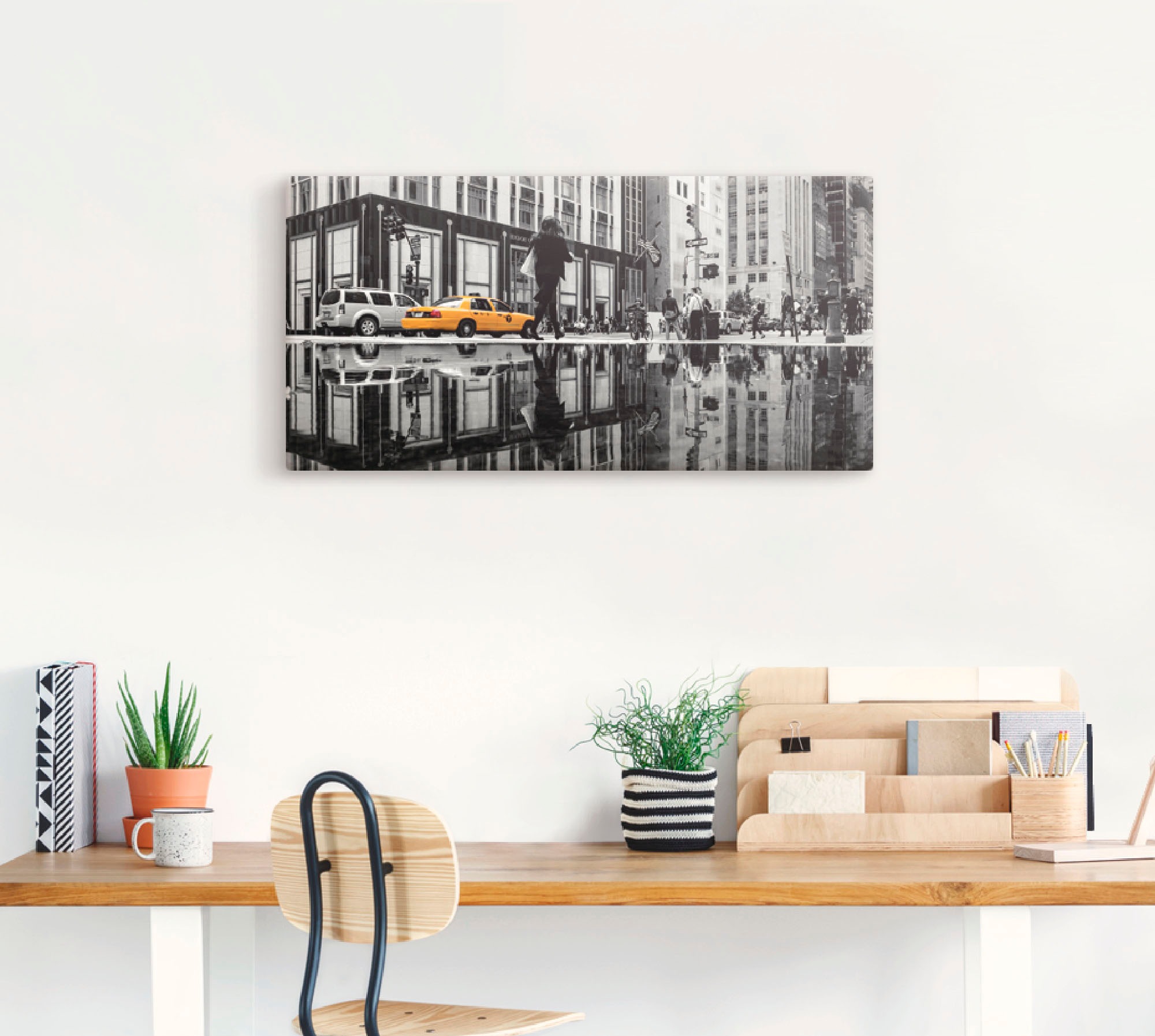 Artland Leinwandbild »New Yorker Strasse«, Amerika, (1 St.), auf Keilrahmen gespannt