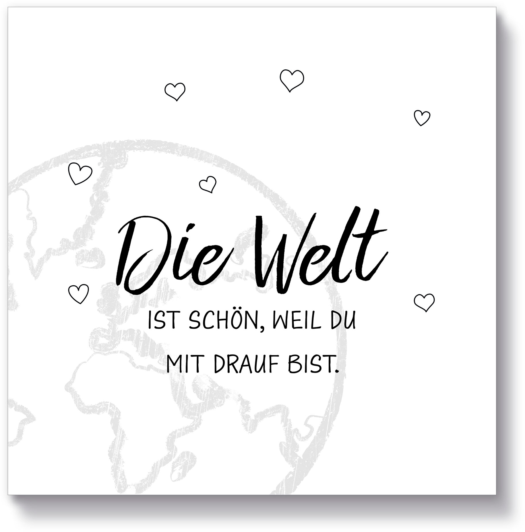 Artland Holzbild »Die Welt«, Sprüche & Texte, (1 St.)