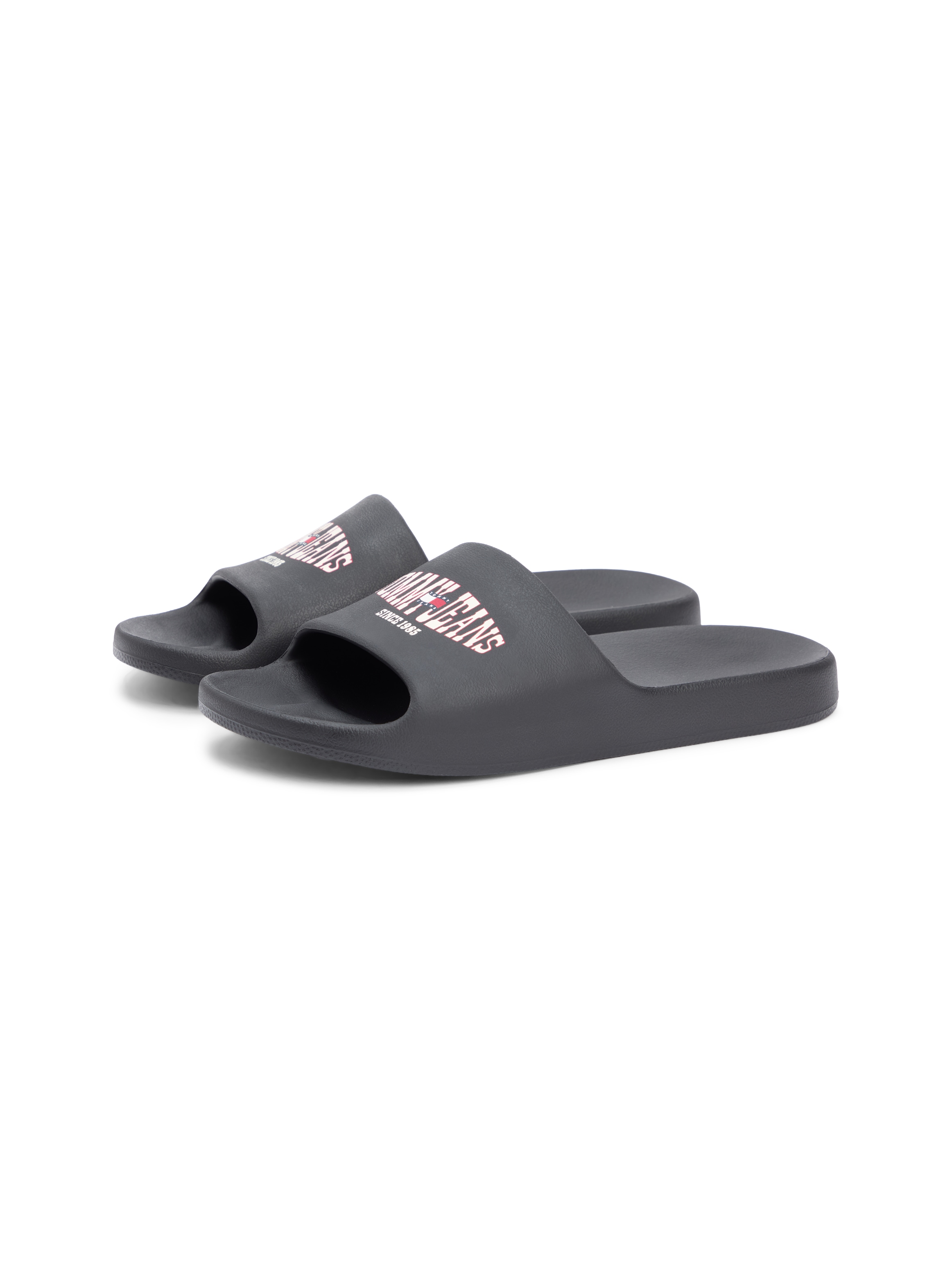 Image of Tommy Jeans Pantolette "TJM INJECTED SANDAL" Sommerschuh, Strandschuh, Flat mit Logoemblem - in schmaler Form