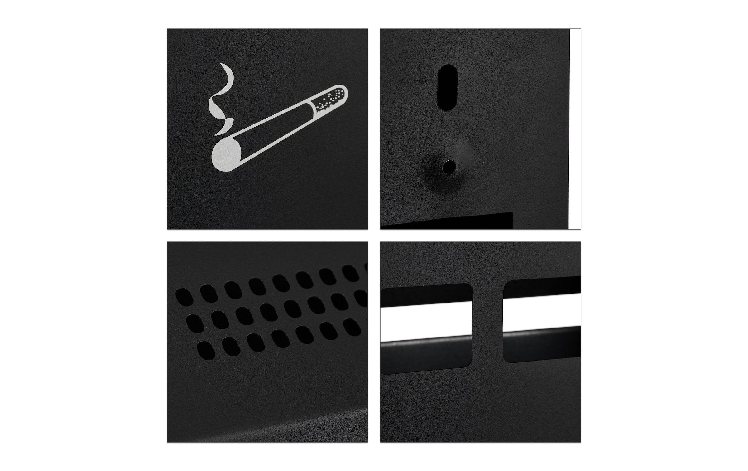 relaxdays Aschenbecher »Schwarz« 1 Behälter