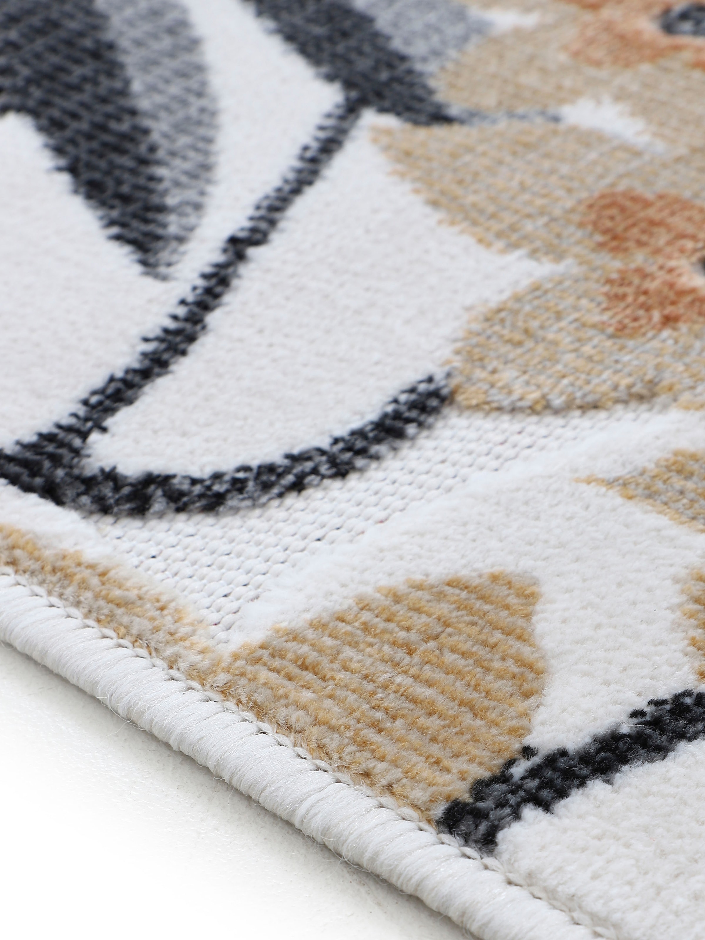 carpetfine Teppich »Deja 102«, rechteckig, robustes Flachgewebe, Motiv- Floral  Palmenblätter, Hoch-Tief Effekt kaufen | Kurzflor-Teppiche