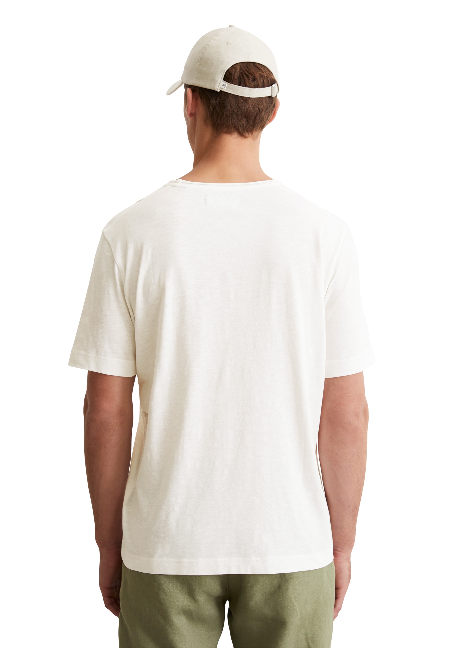 Marc O'Polo T-Shirt, unregelmässiger Slub-Jersey, elastischer Rundhals
