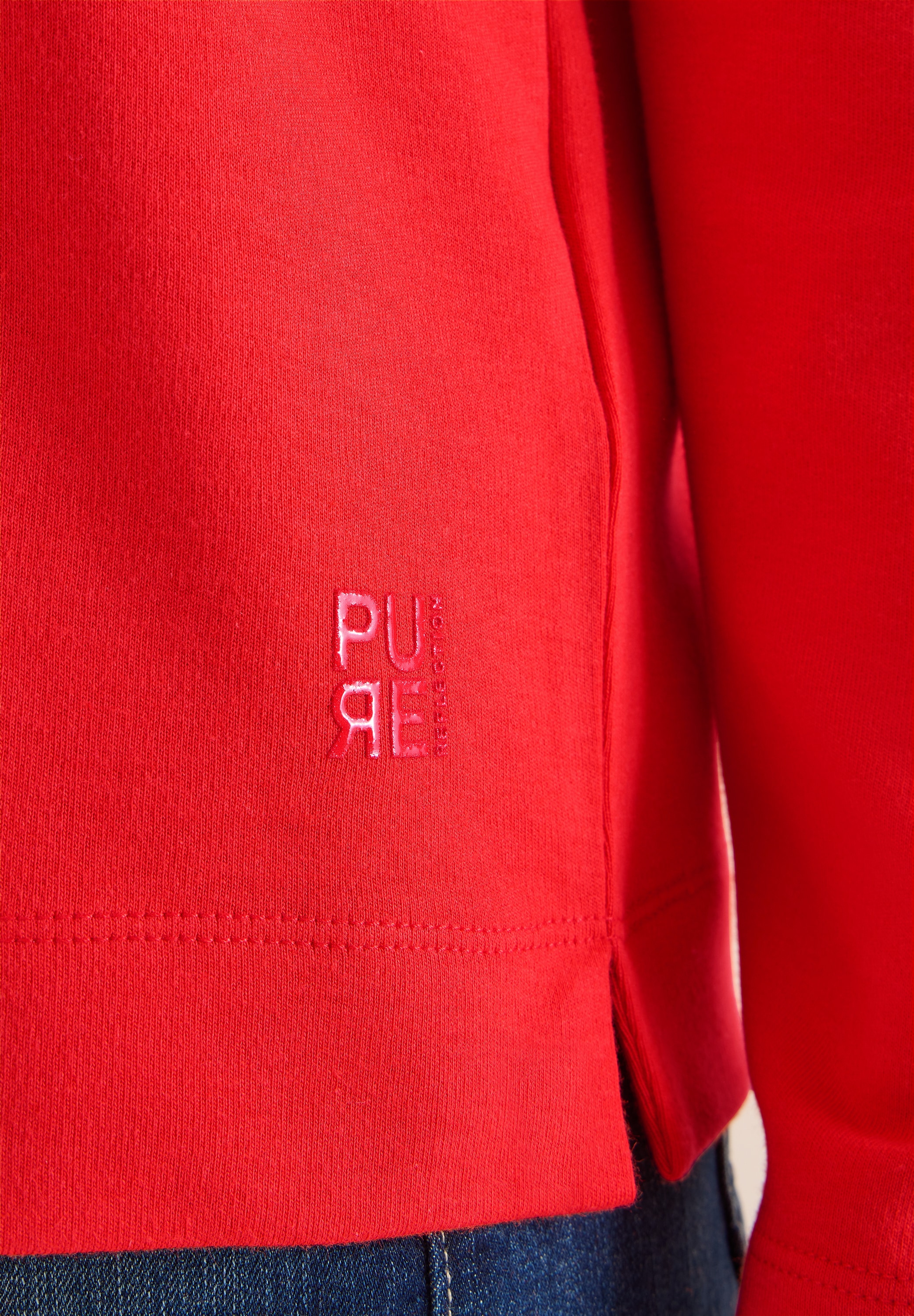 Cecil T-shirt à manches longues mit Stehkragen, Funnelneck