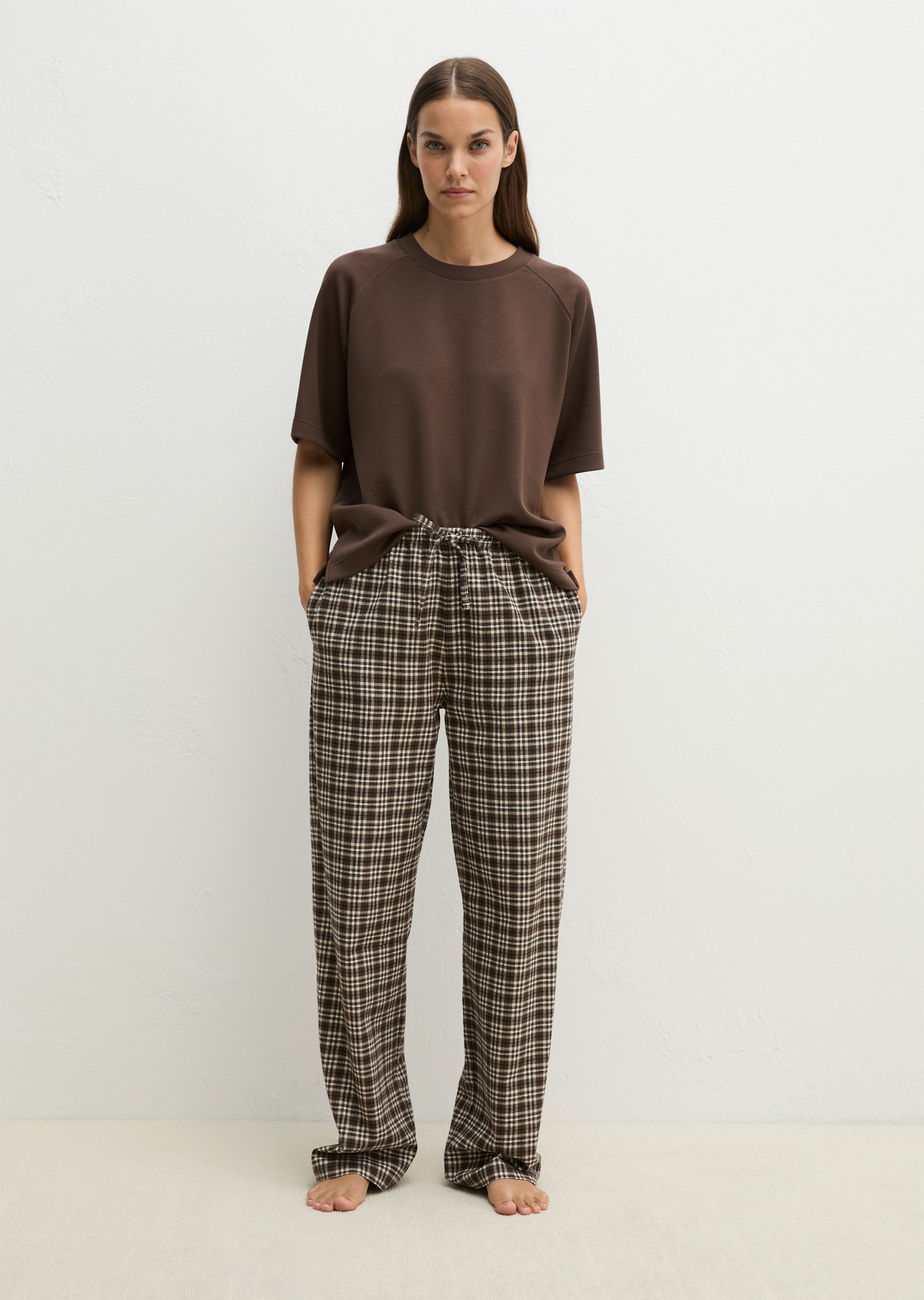 Image of Marc OPolo Rundhalsshirt lockere Passform, Halbarm, im Overshirt- und Sweatstyle, für Homewear
