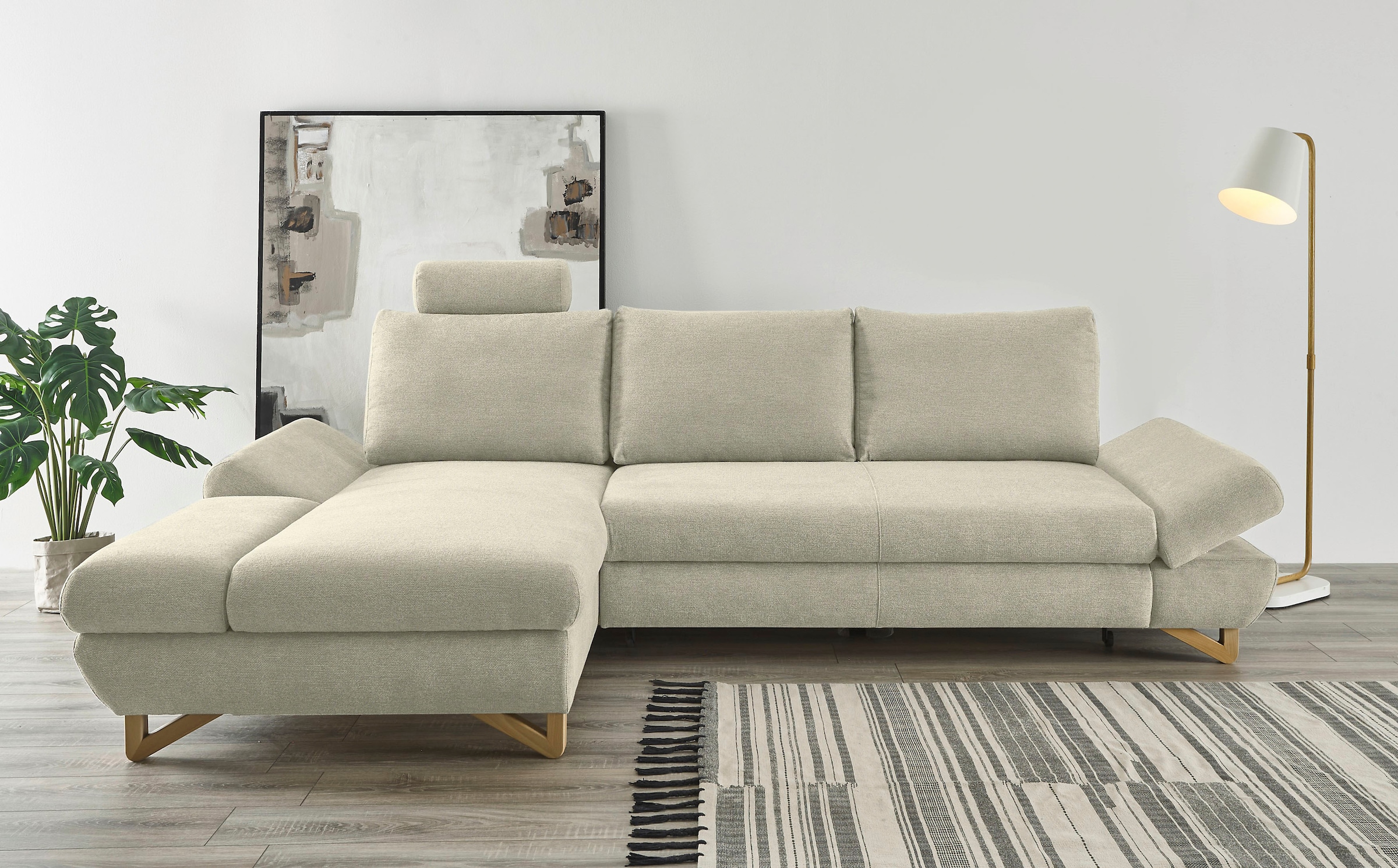 Image of Home affaire Ecksofa "City/Giron, L-Form," verstellbare Armlehnen mit Rasterfunktion