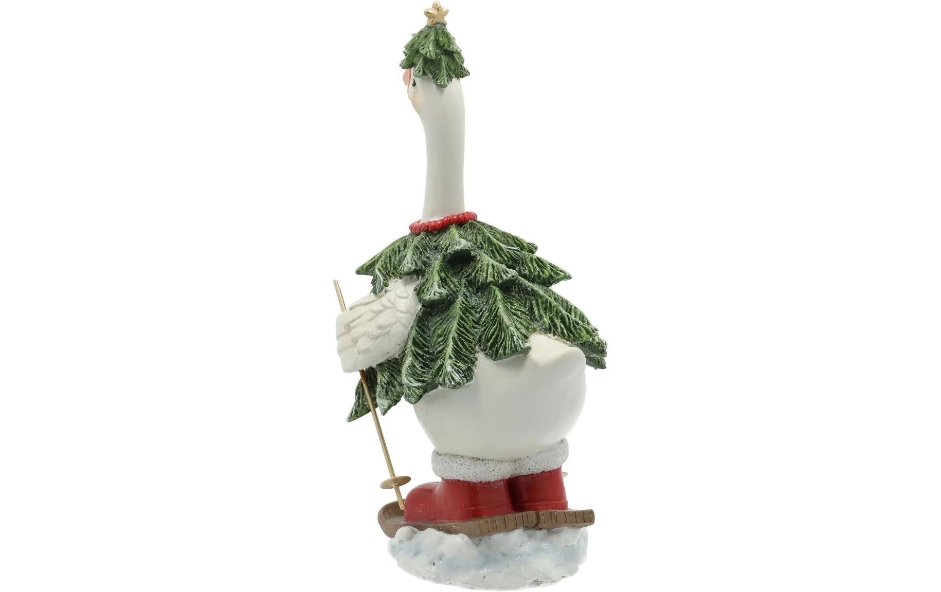 G.Wurm Figurine de Noël »Weihnachtsfigur Ente auf Skier 9 x 19 x 9 cm«