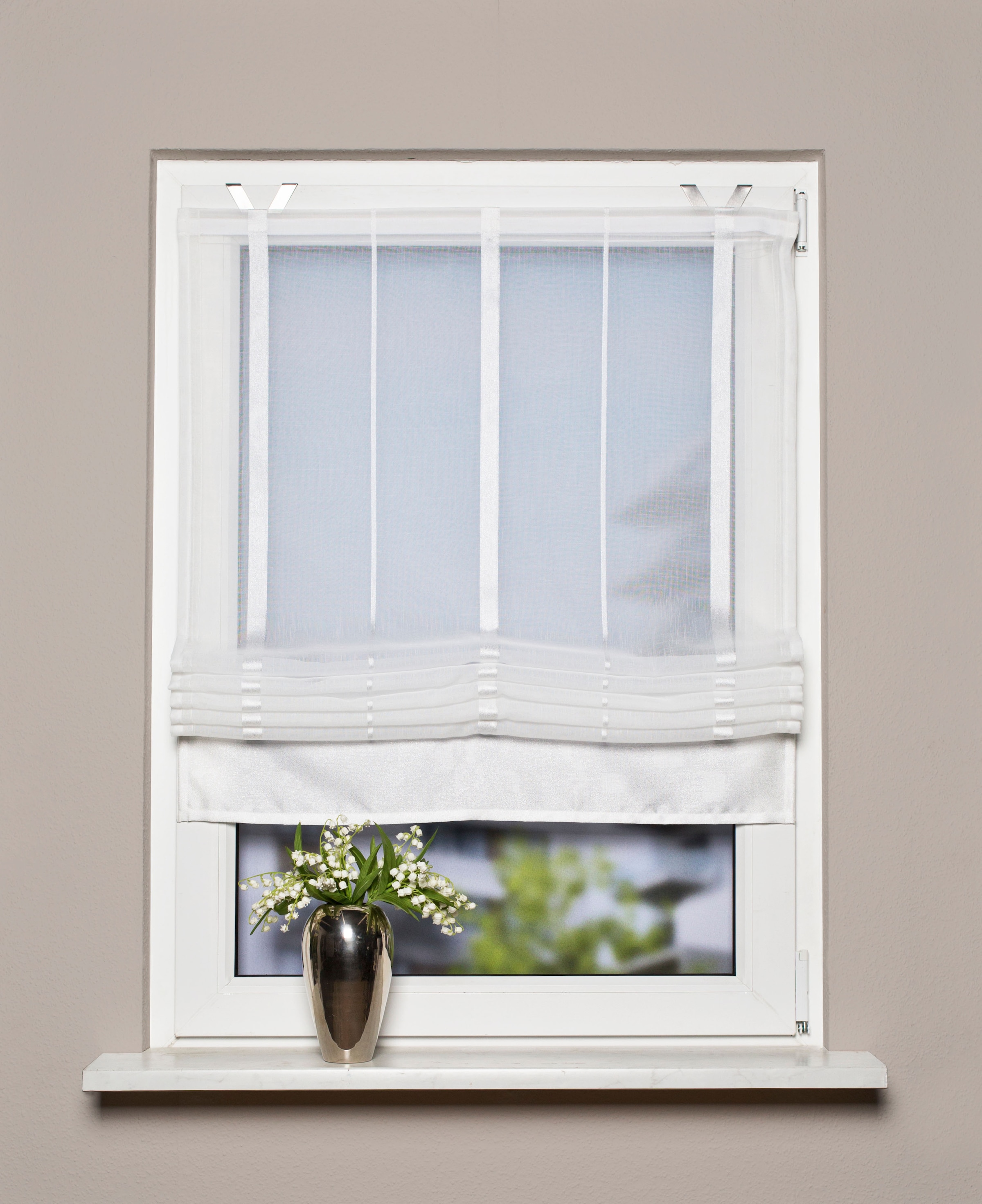 Image of HOME WOHNIDEEN Raffrollo »ELIS«, mit Klettschiene, halbtransparent bei Ackermann Versand Schweiz