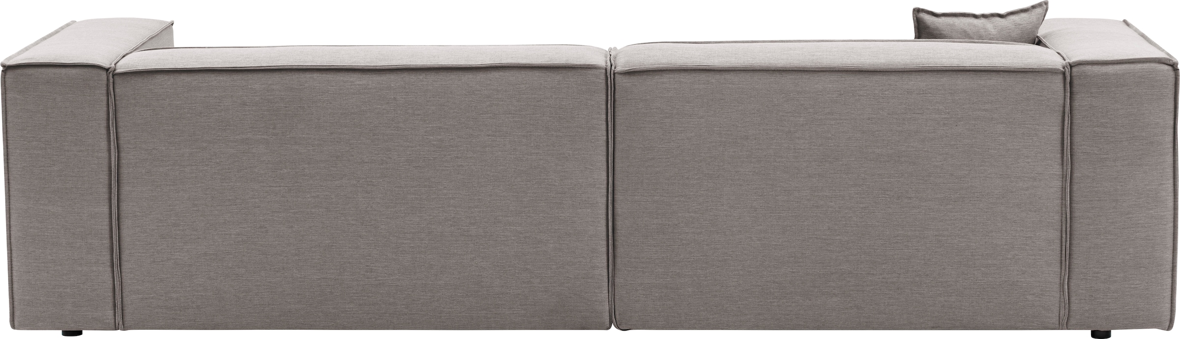 LeGer Home by Lena Gercke 3-Sitzer »PIARA, Couch mit Kedernaht, Sofa in Cord oder Leinenoptik«, schwarze Füsse, bequemer Sitzkomfort