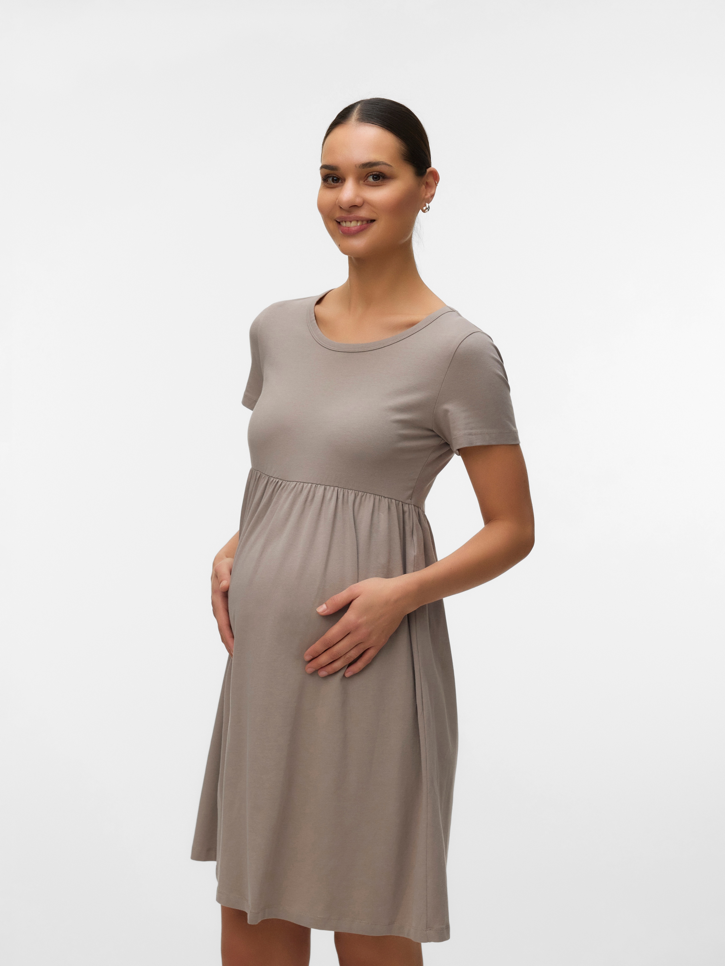 Mamalicious Jerseykleid »MLMIA SS JRS ABK SKATER DRESS NOOS« Baumwollmischung, regular fit