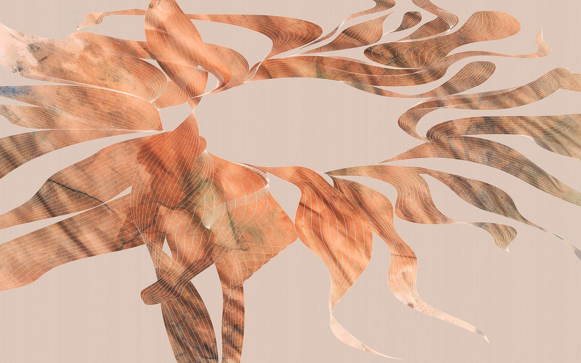 Image of Komar Vliestapete "Digitaldruck Vlies - Autumn Leaves - Grösse 400 x 250 cm" bedruckt glatt Wohnzimmer, Schlafzimmer