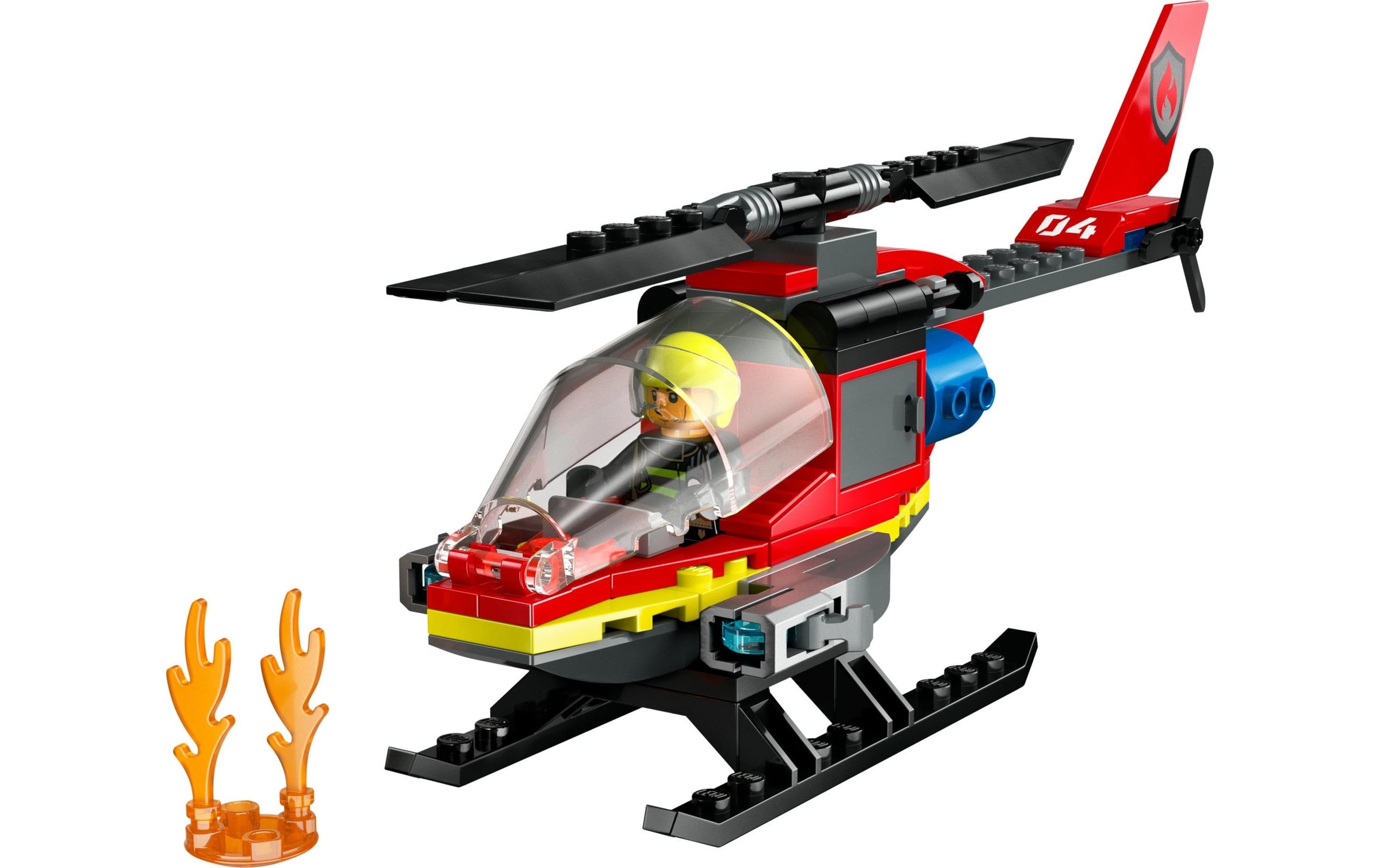 LEGO® Spielbausteine »Feuerwehrhubschrauber 60411«, (85 St.)