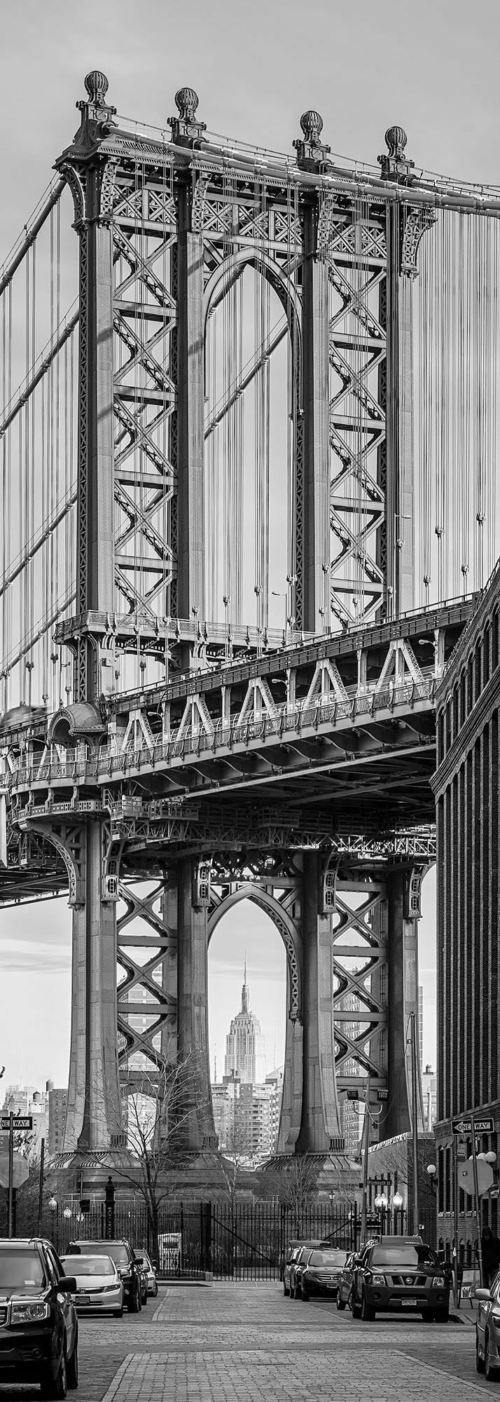 Komar Fototapete »Digitaldruck Vlies - Brooklyn View - Grösse 100 x 280 cm«, bedruckt, Wohnzimmer, Schlafzimmer
