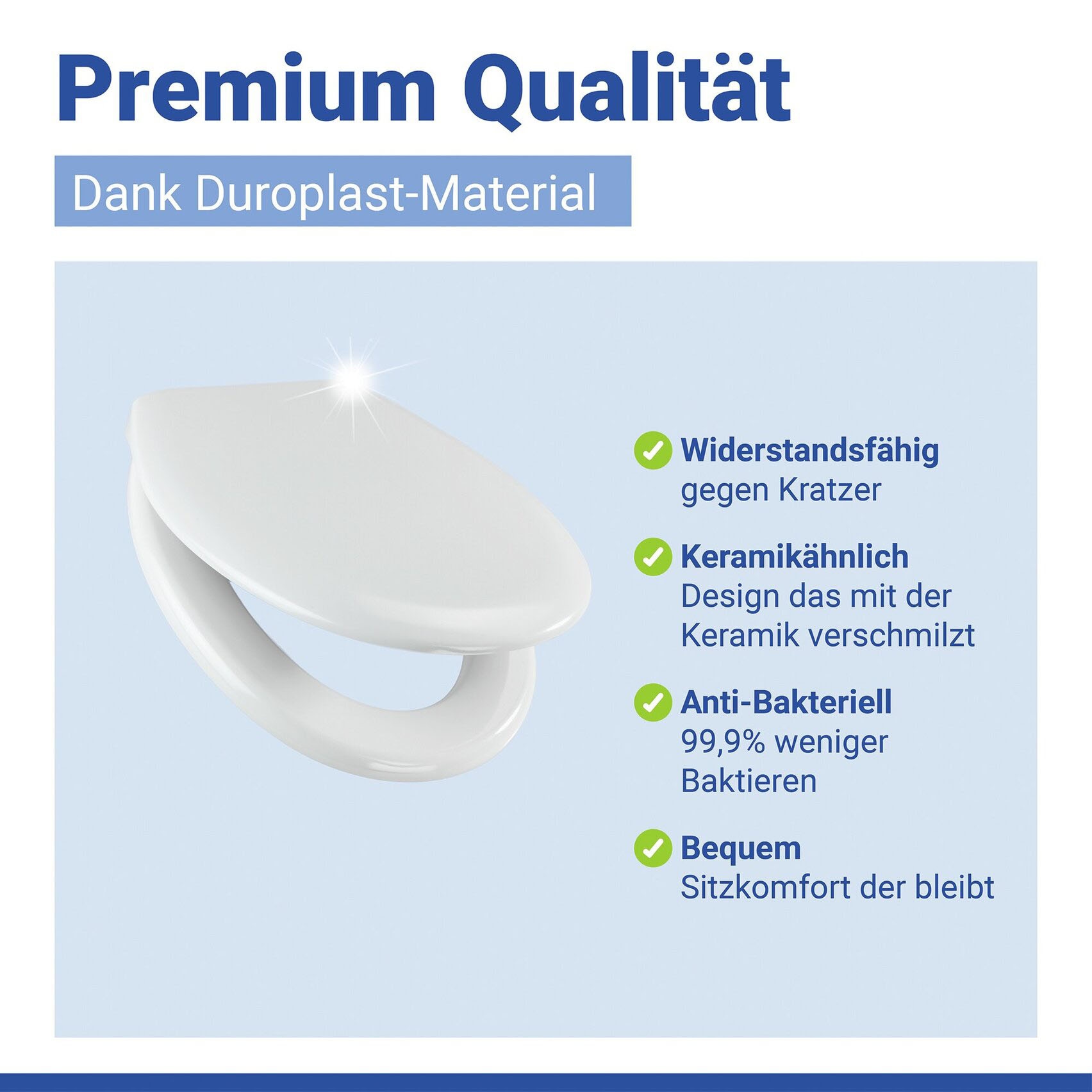 WENKO WC-Sitz »Rieti« strapazierfähiger Toilettensitz, belastbar bis 350 kg, Absenkautomatik