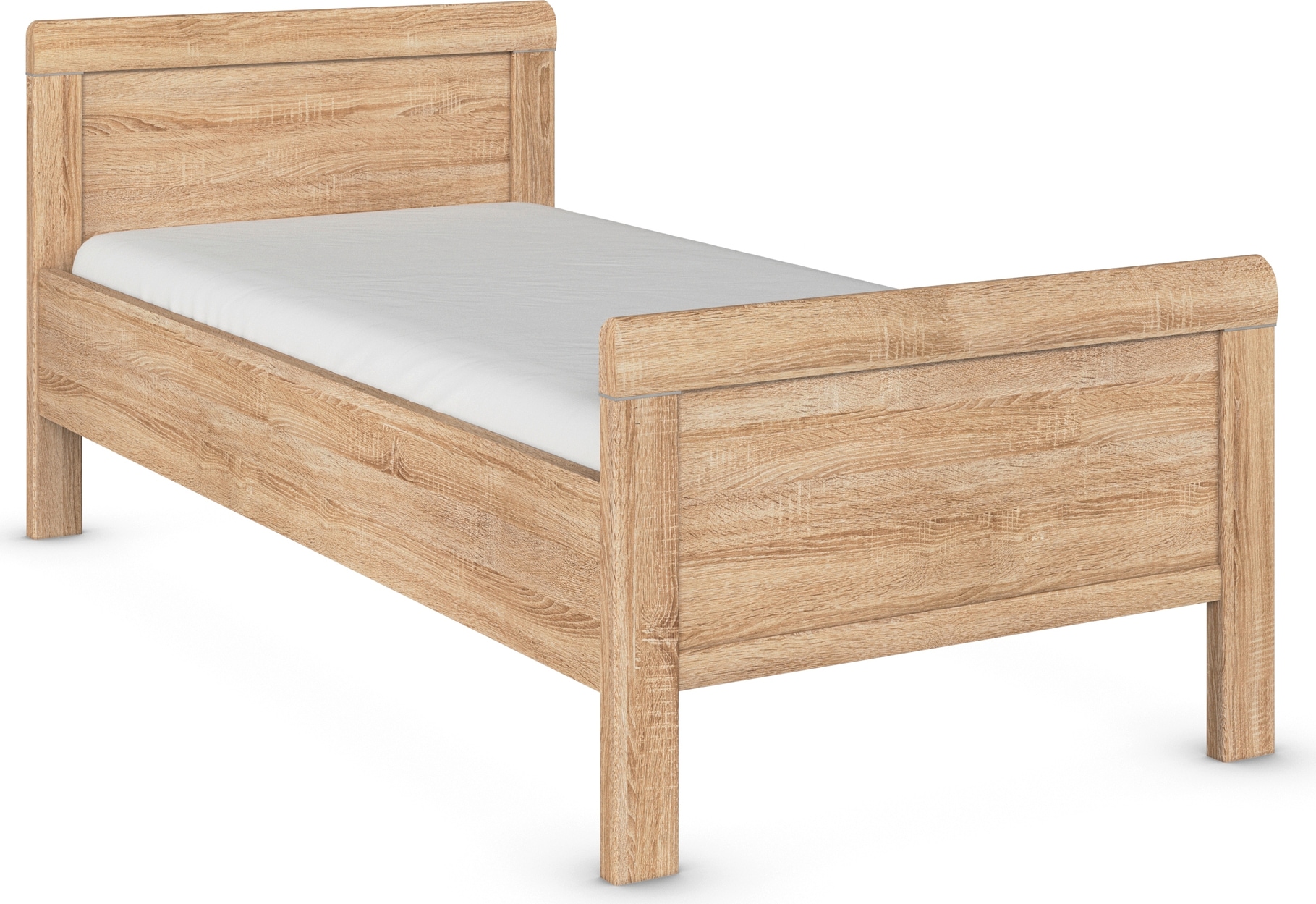 Image of rauch Bett "Bett Einzelbett Stollenbett EVELYN" in Komforthöhe aus Holzwerkstoff in elegantem Stil MADE IN GERMANY