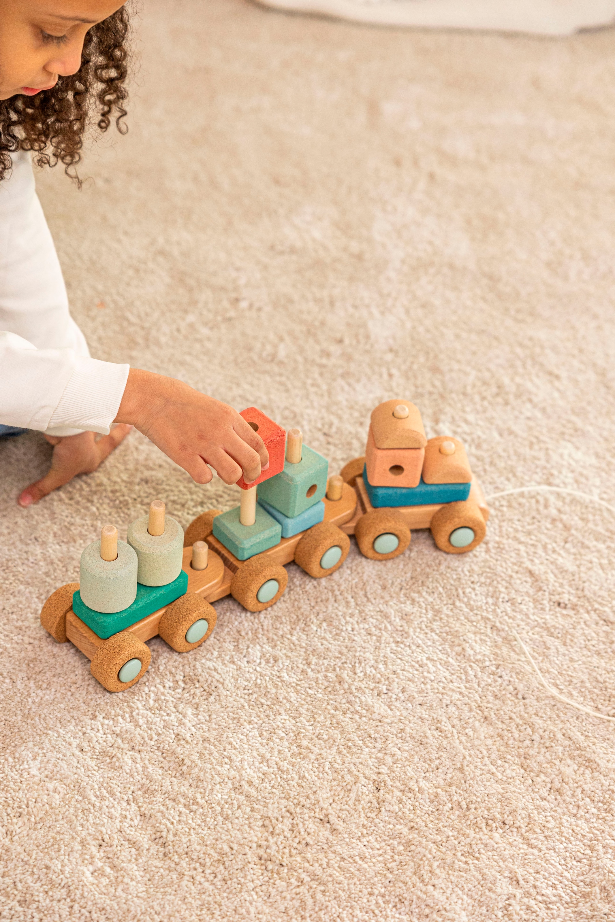 KORKO Stapelspielzeug »Chugtastic Adventures Stapelzug« Made in Europe