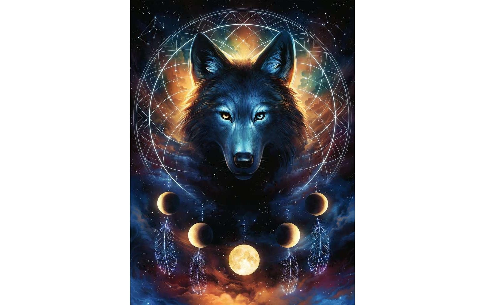 Ravensburger Puzzle »Leuchtender Wolf« Leuchtet im Dunkeln