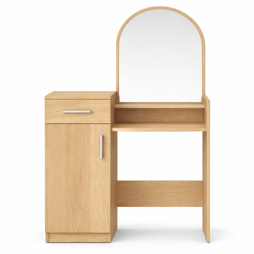 GOODproduct Coiffeuse »Trympo 1, Kosmetiktisch, Frisiertisch, Schminkkommode, Toilettentisch« Coiffeuse avec miroir et rangement (1 tiroir, 1 porte)