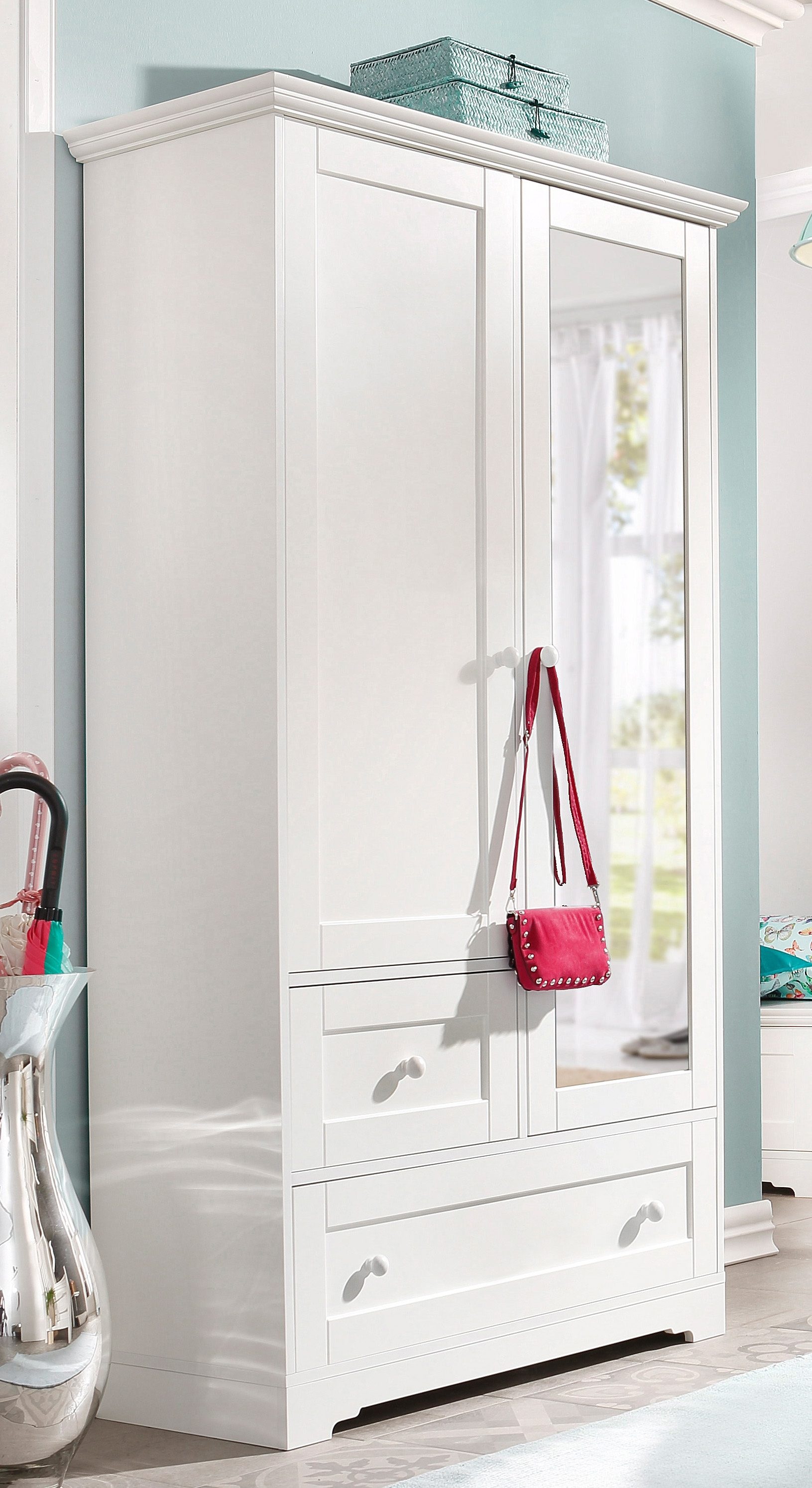 Image of Home affaire Garderobenschrank »Lourdes«, mit Spiegel bei Ackermann Versand Schweiz