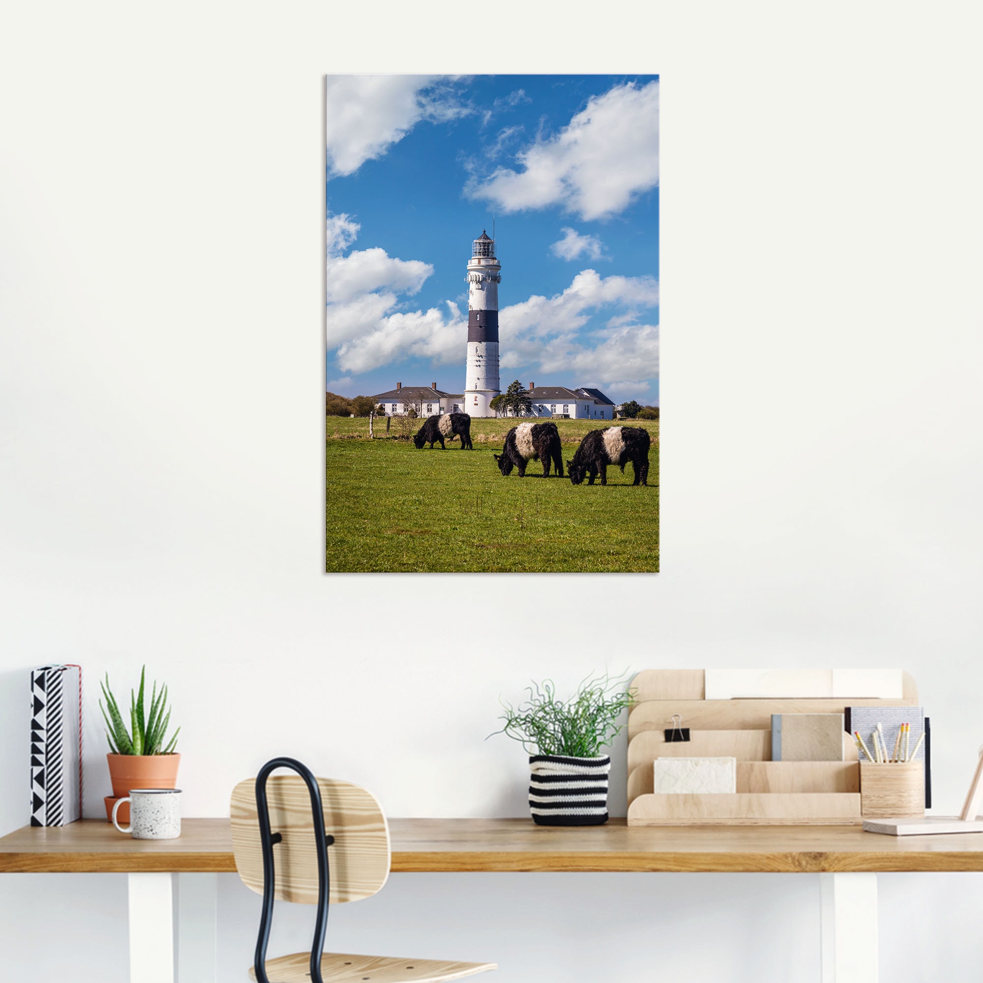Artland Wandbild »Leuchtturm Langer Christian Kampen Sylt«, Gebäude, (1 St.), als Alubild, Outdoorbild, Poster in verschied. Grössen
