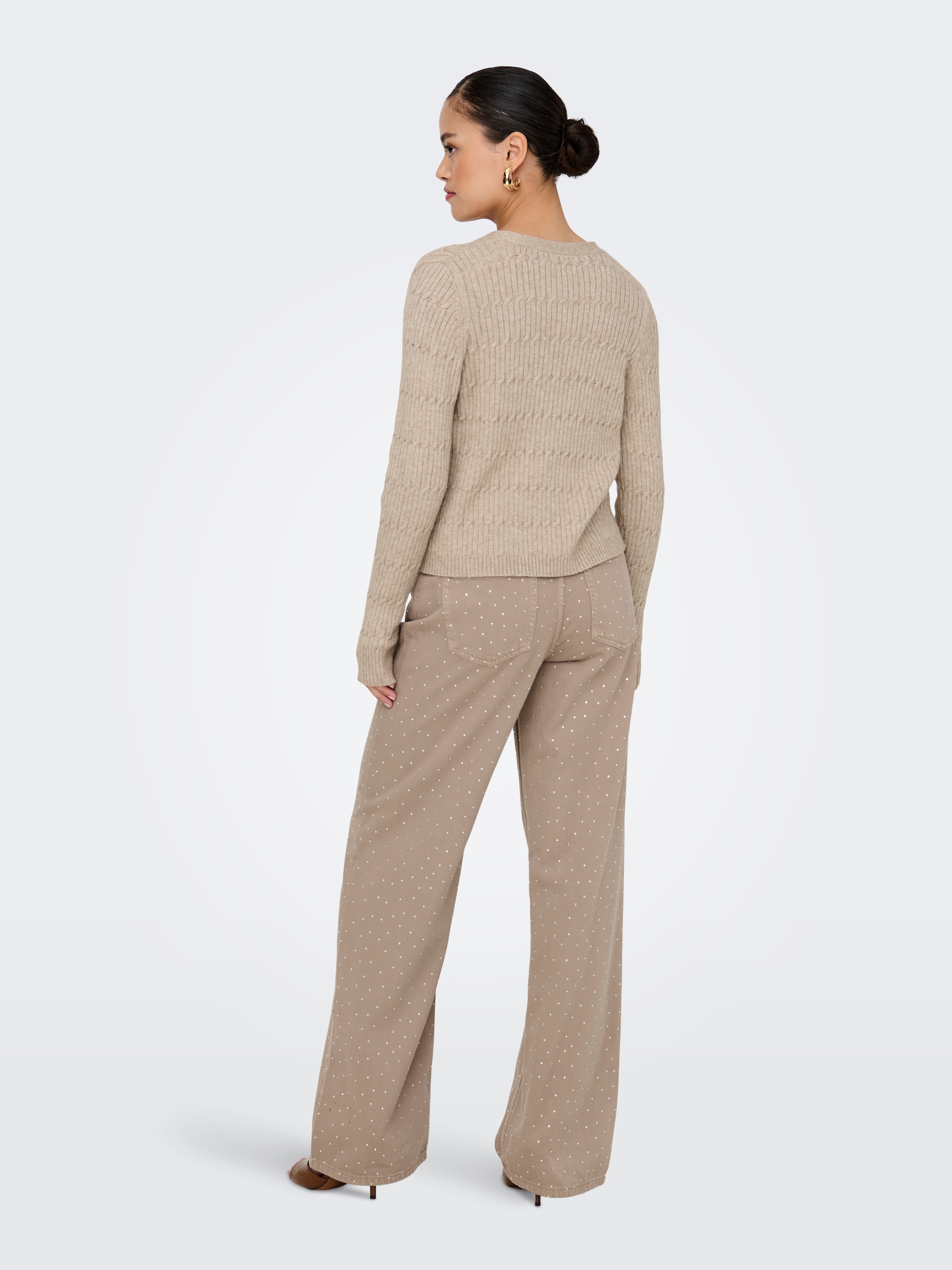 ONLY Strickjacke »ONLKATIA LS CABLE V-NECK CARDIGAN CC KNT«