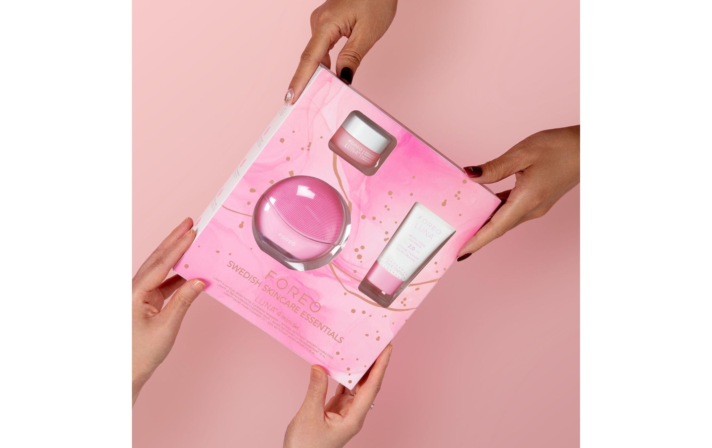 FOREO Gesichtreinigungs-Set »Luna 4 Mini Set« Hochwertiges Gesichtsreinigungsset für die doppelte Reinigung