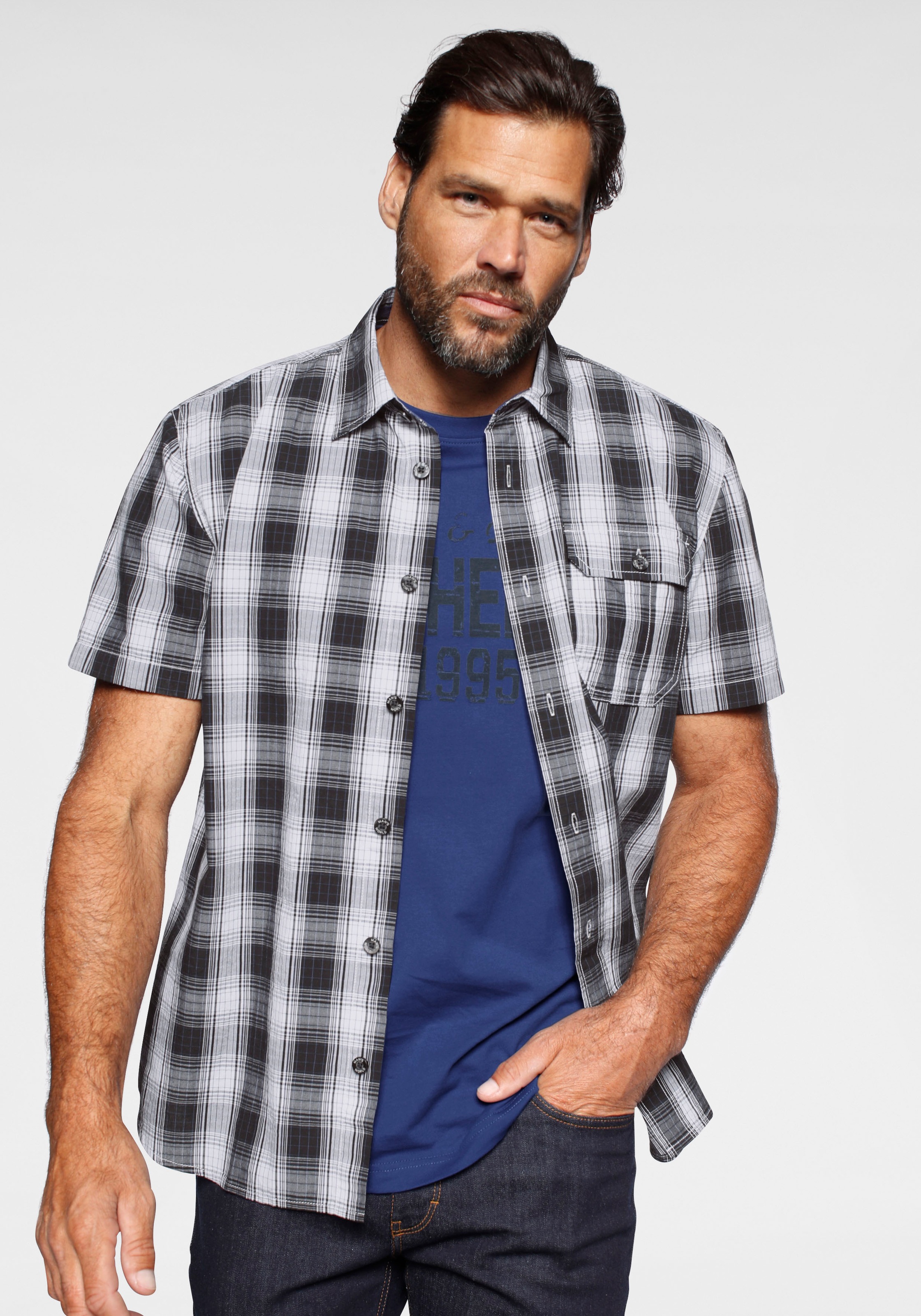 Image of Man's World Kurzarmhemd, (Set, 2 tlg., mit T-Shirt) bei Ackermann Versand Schweiz