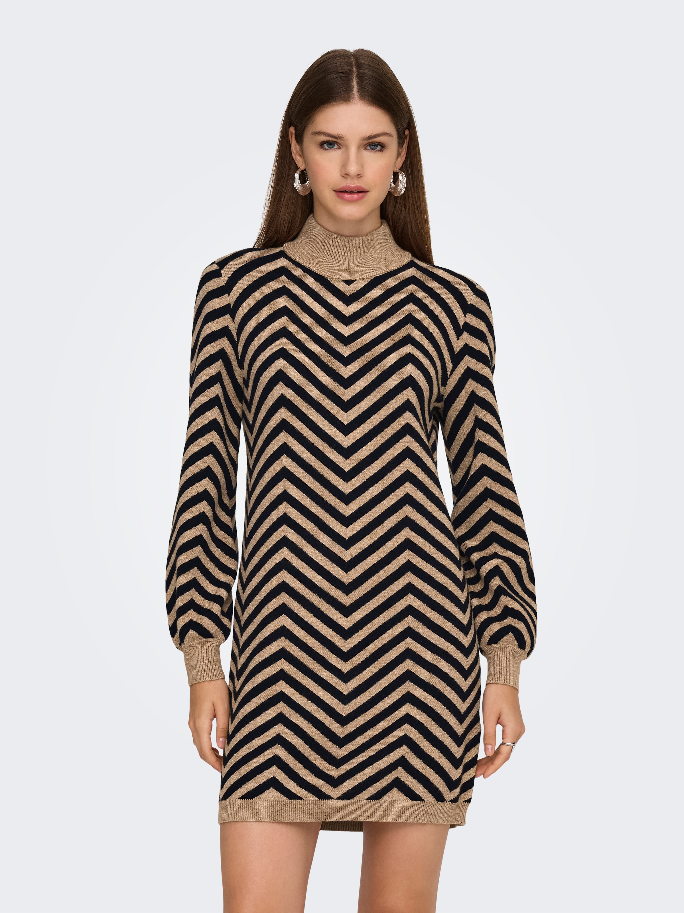 Image of ONLY Strickkleid "ONLJULIA LS HIGHNECK PATTERN DRESS KNT"