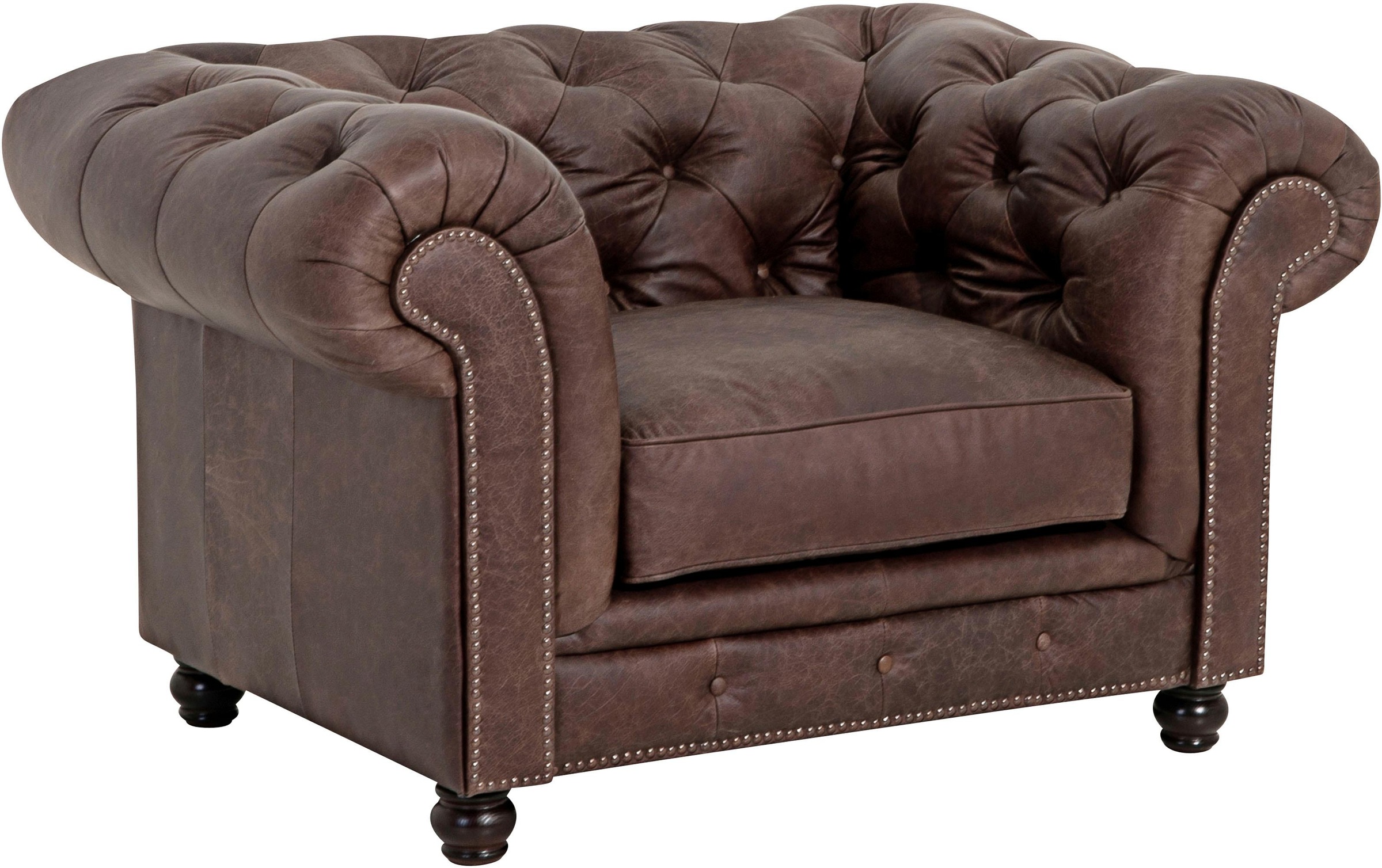 Image of Max Winzer® Chesterfield-Sessel »Old England«, Ledersessel mit Knopfheftung & Ziernägeln bei Ackermann Versand Schweiz