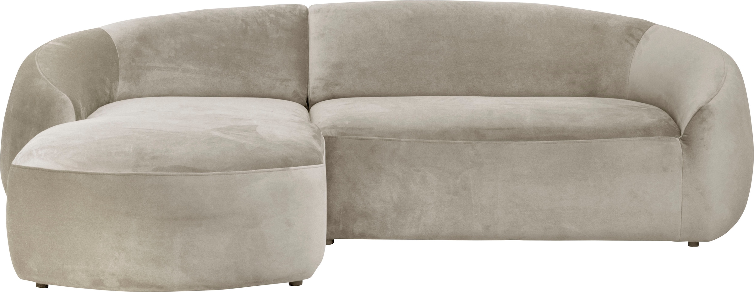 LeGer Home by Lena Gercke Ecksofa »YANI L-Form, Designersofa, organische Form, Masse B/T/H: 255/170/81 cm«, mit Wellenunterfederung, auch in Bouclé, Recamiere rechts/links