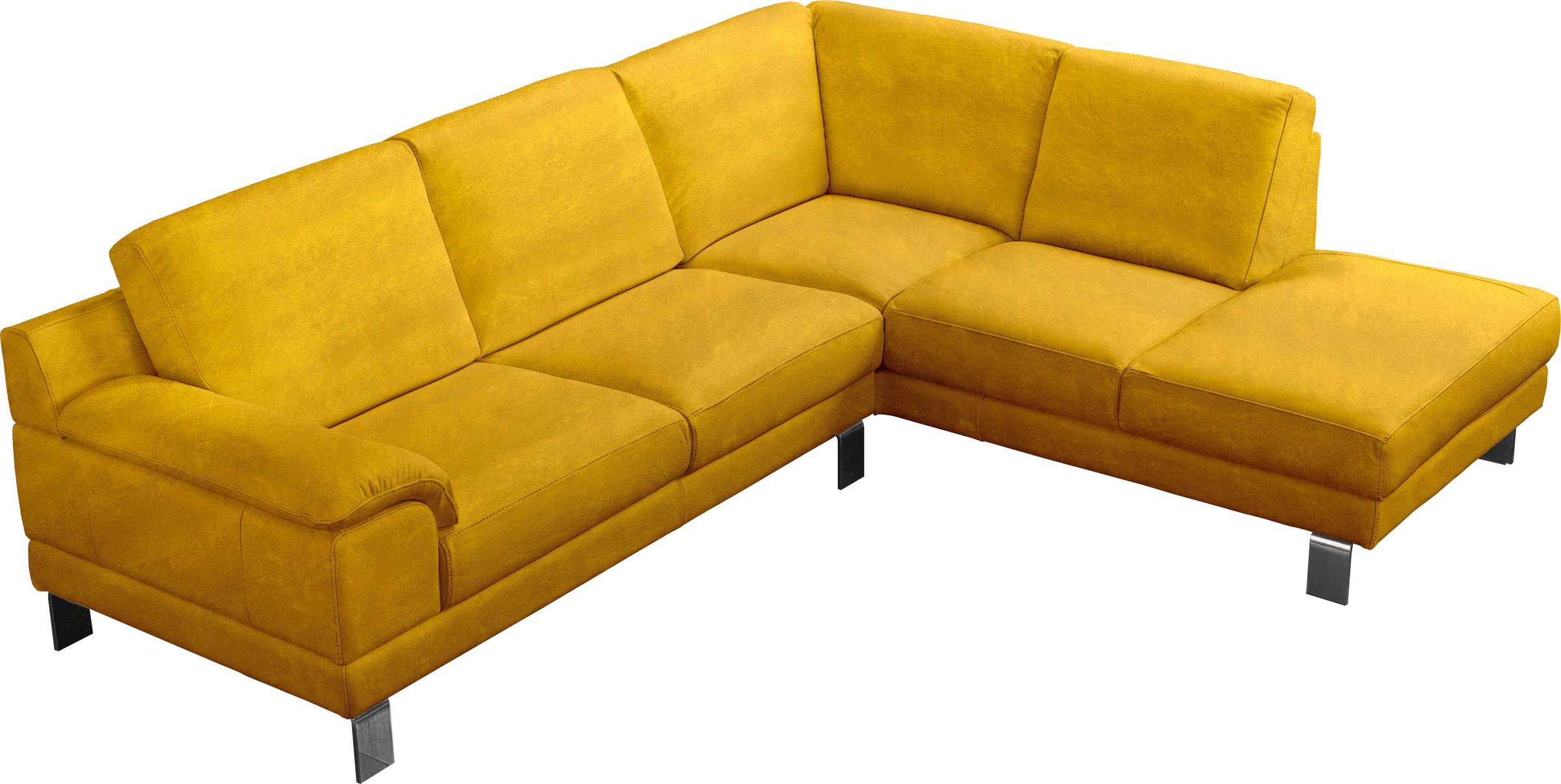 Egoitaliano Canapé d'angle »Shakira, Design und Sitzkomfort auf hohem Niveau, tolle Details« mit Ottomane, L-Form, elegante Metallfüsse