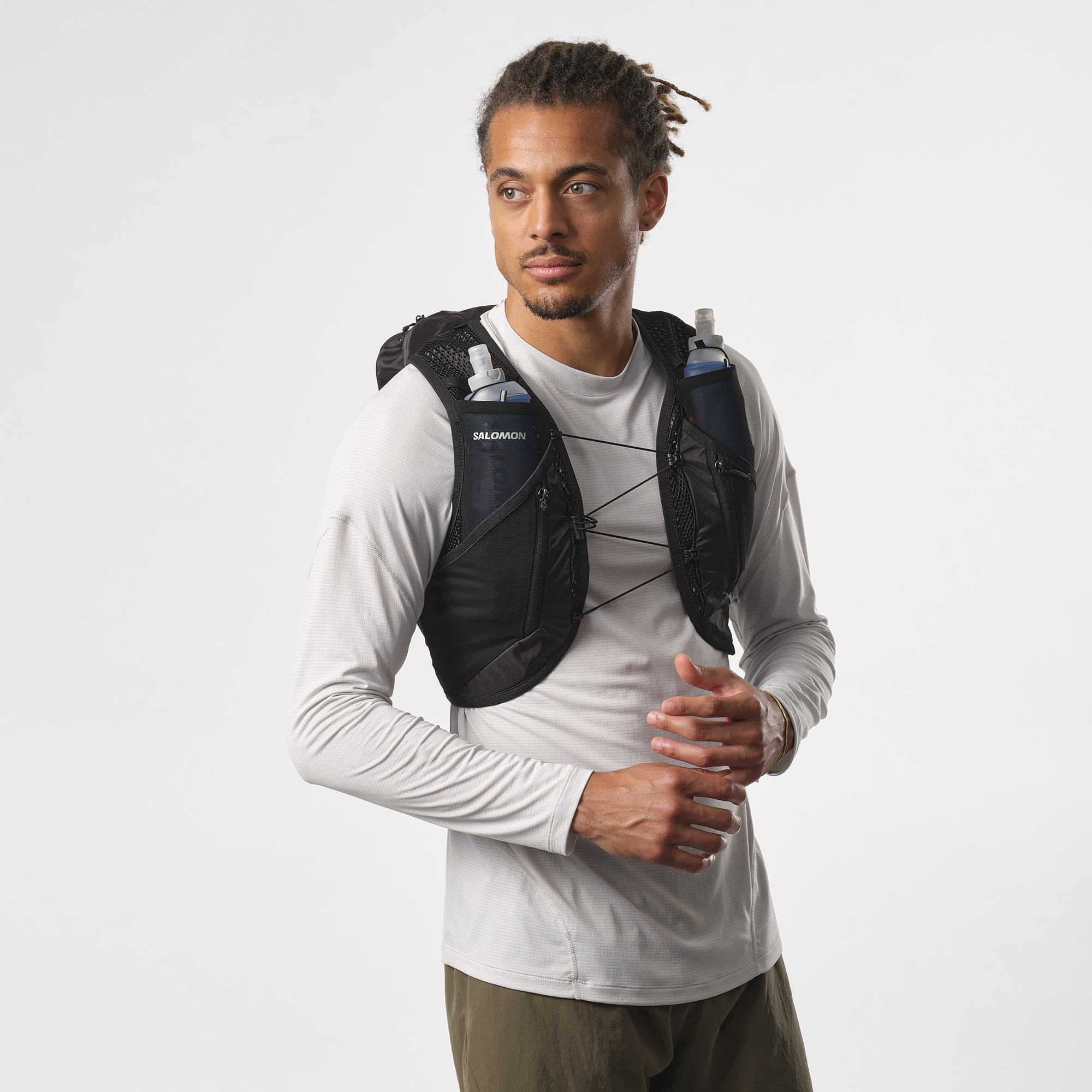 Salomon Trinkrucksack »ACTIVE SKIN 12«, Rucksack / Laufweste mit Flasks Unisex
