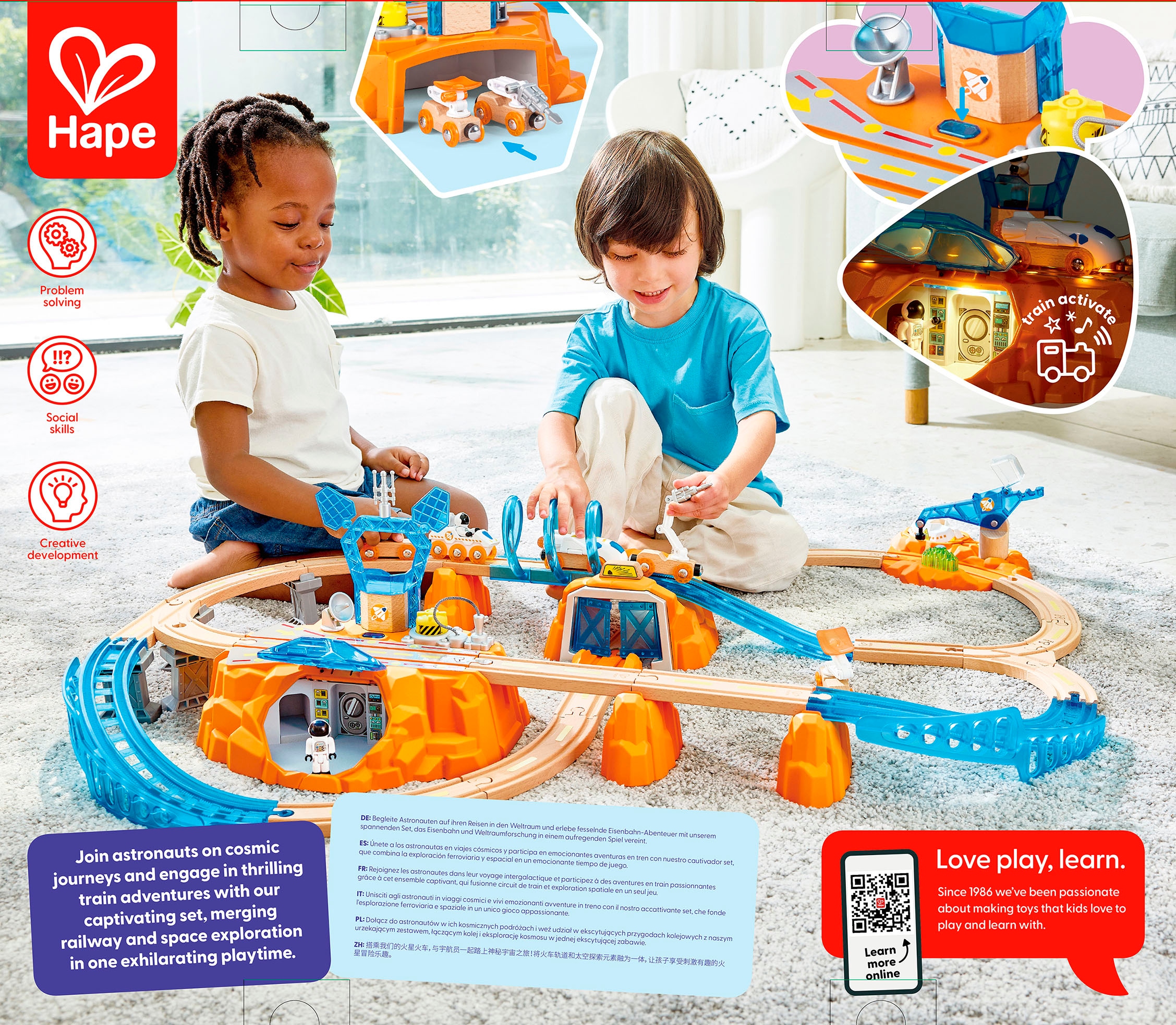 Hape Train jouet »Zugset - Mars-Erkundung« mit Licht und Sound