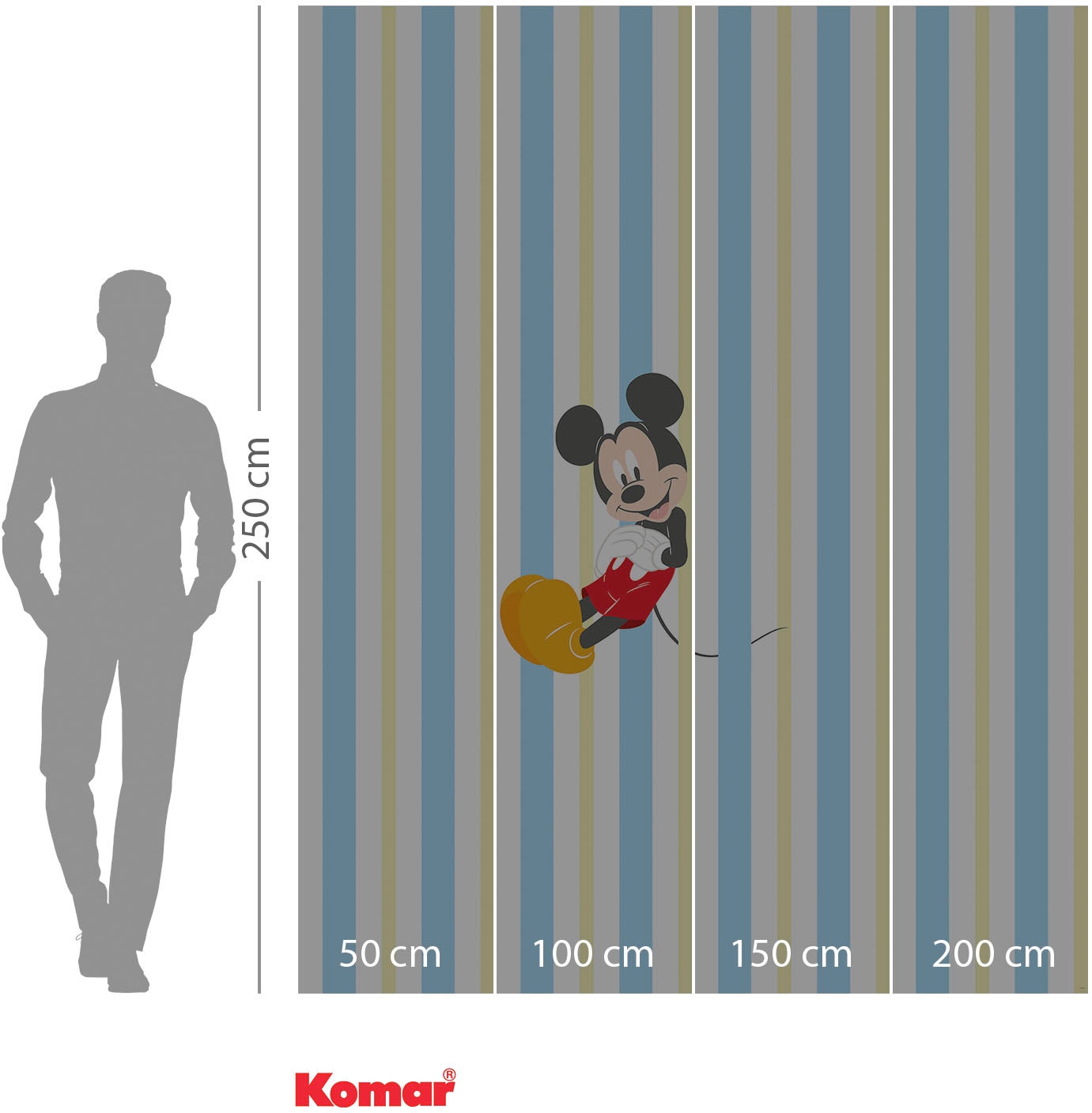 Komar Vliestapete »Digitaldruck Vlies -  Mickey Relax - Grösse 200 x 250 cm« bedruckt glatt Kinderzimmer