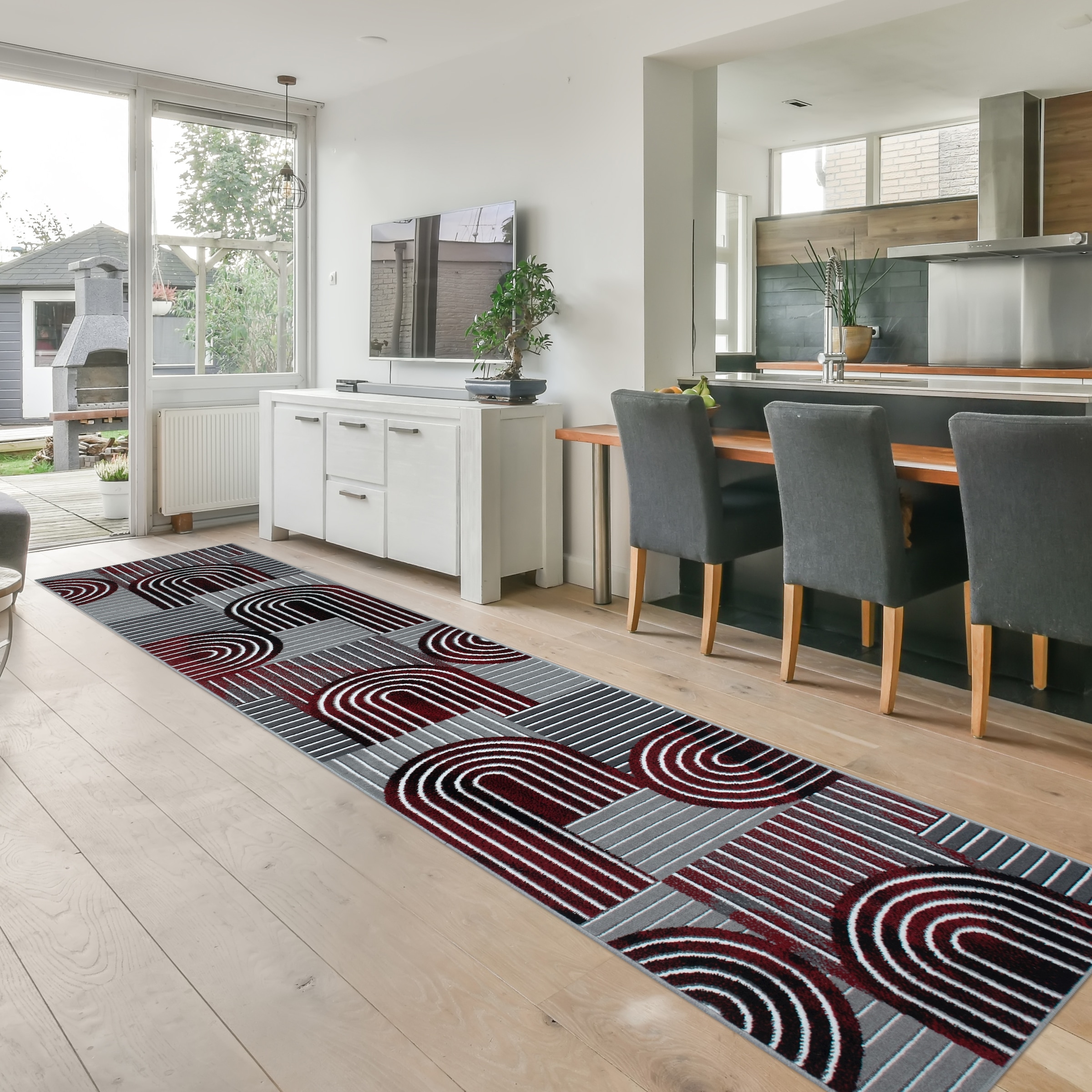 GOODproduct Läufer »Lyssandra« rechteckig 8 mm Höhe 3D-Effekt, softer Kurzflor, pflegeleicht, leichter Glanz, Scandi-Look