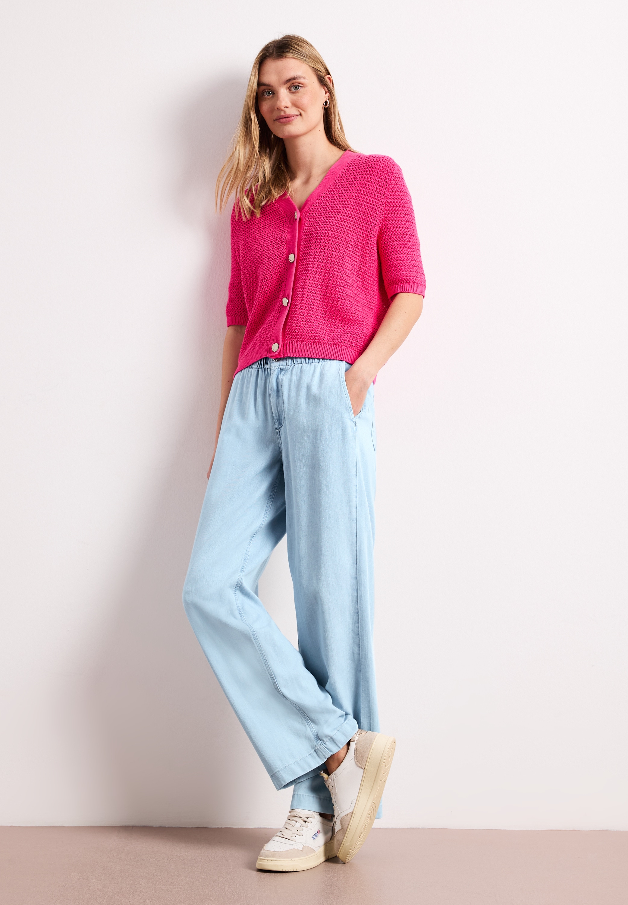 STREET ONE Jeans large »Style Emee« avec taille paperbag / coupe ample